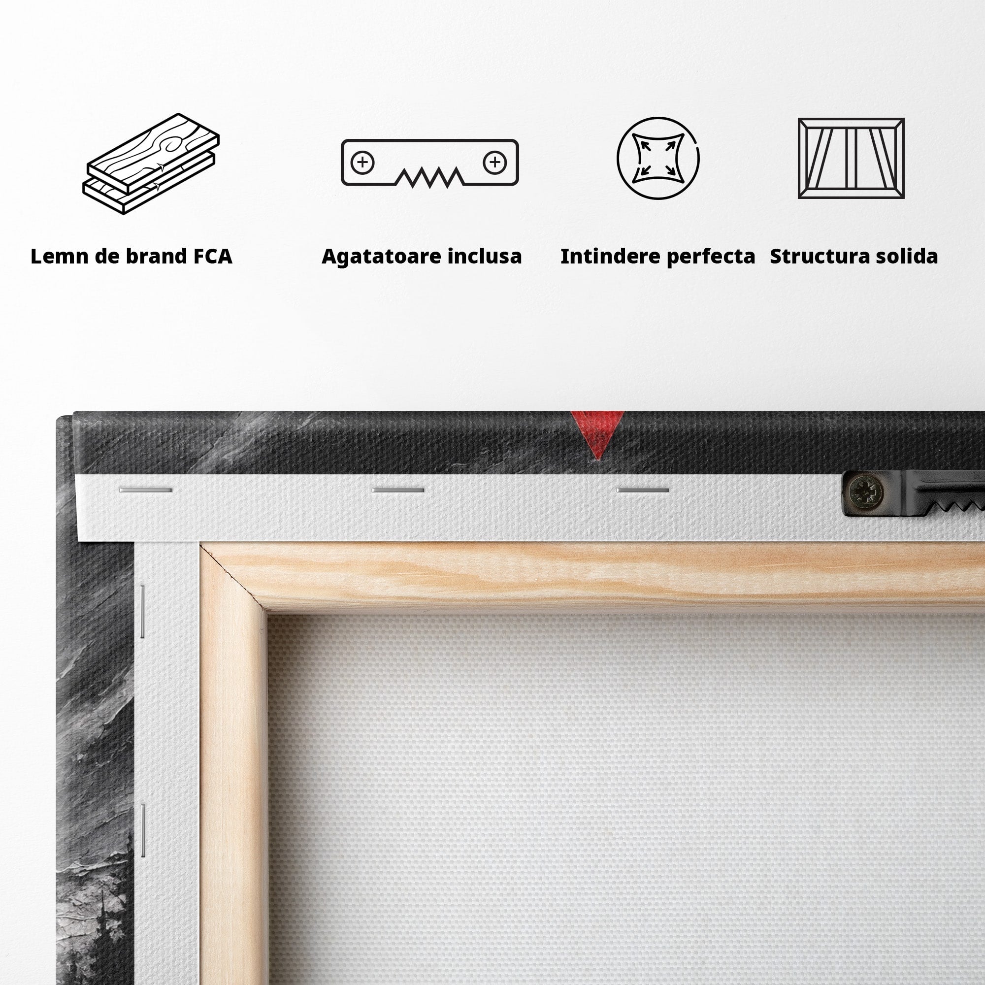 Tablou Canvas Premium LuxCanva® A1735, Frunza De Artar, Frunza, Munte, Padure, Peisaj, Canada, Living, Culori Vibrante