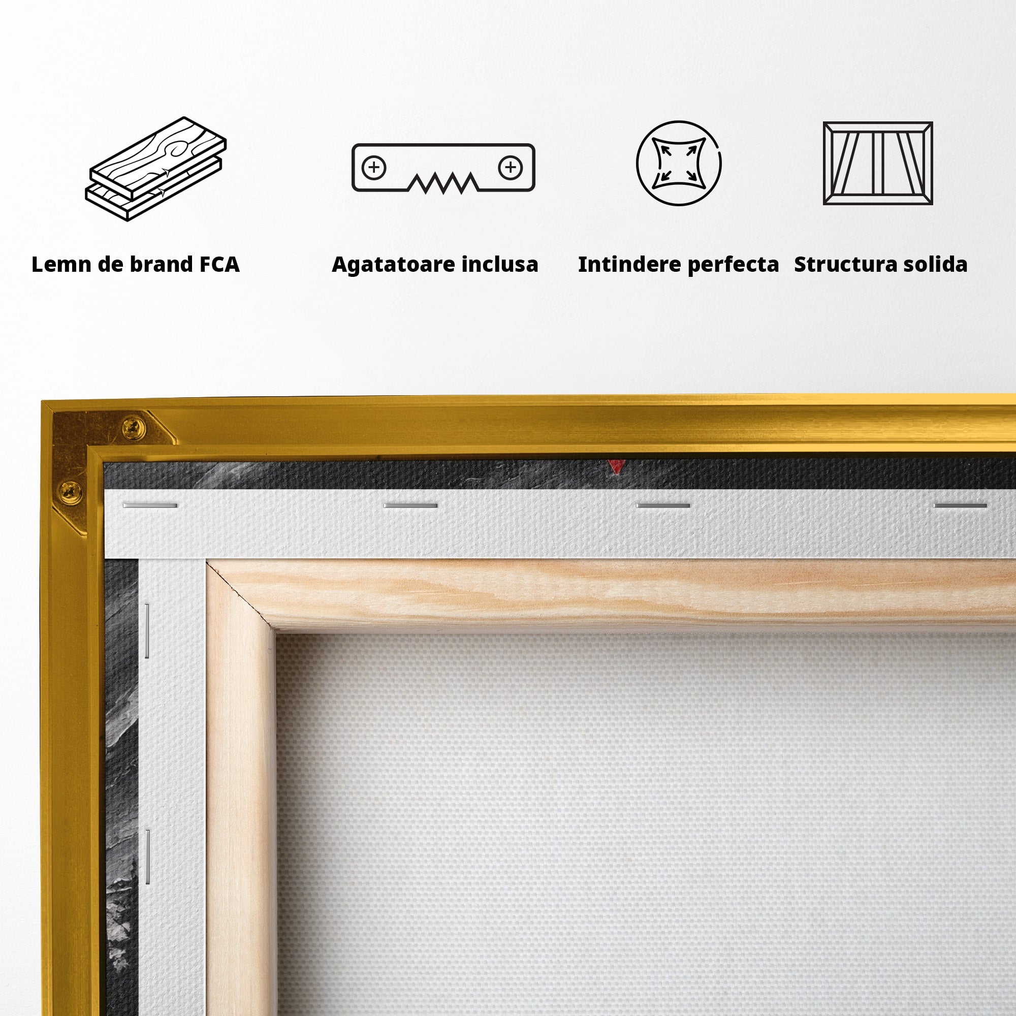 Tablou Canvas Premium LuxCanva® A1735, Frunza De Artar, Frunza, Munte, Padure, Peisaj, Canada, Living, Culori Vibrante