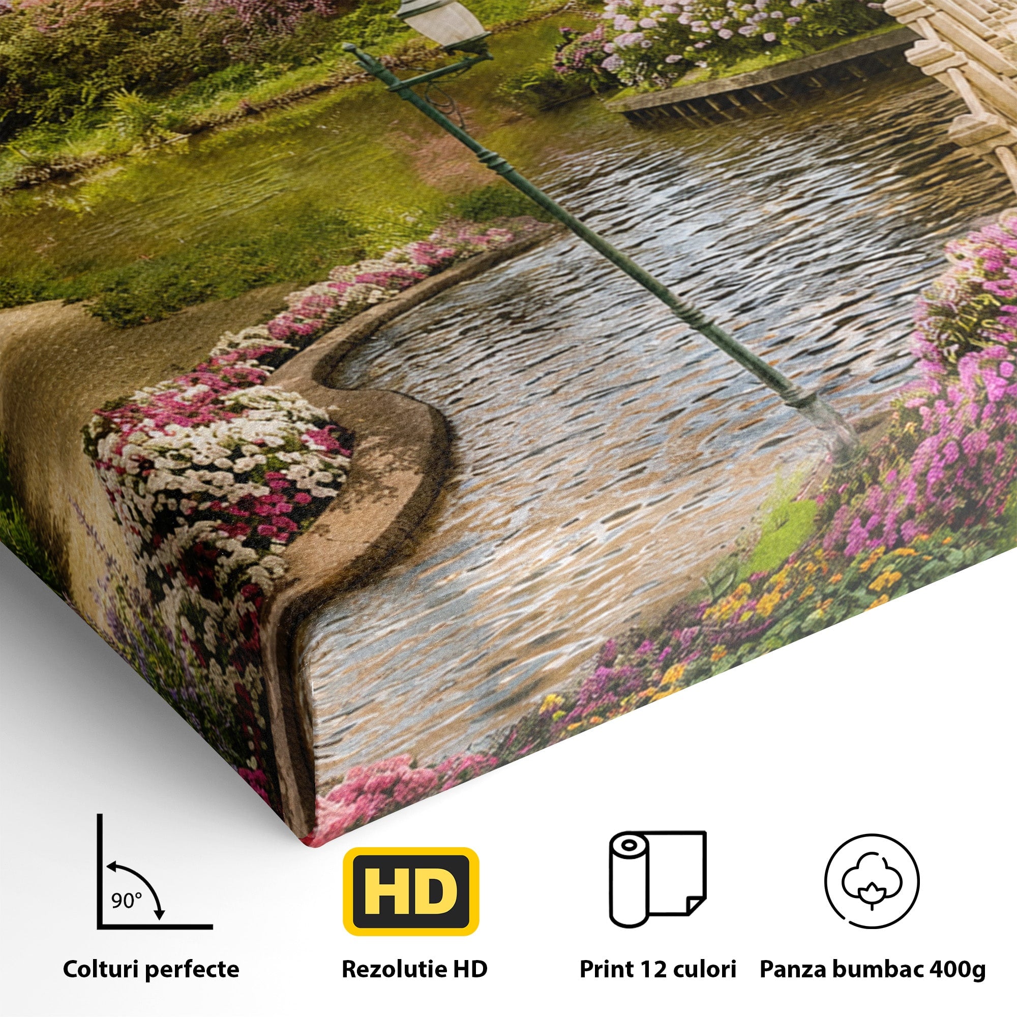 Tablou Canvas Premium LuxCanva® A1739, Gradina De Vis, Gradina, Peisaj, Natura, Relaxare, Living, Culori Vibrante