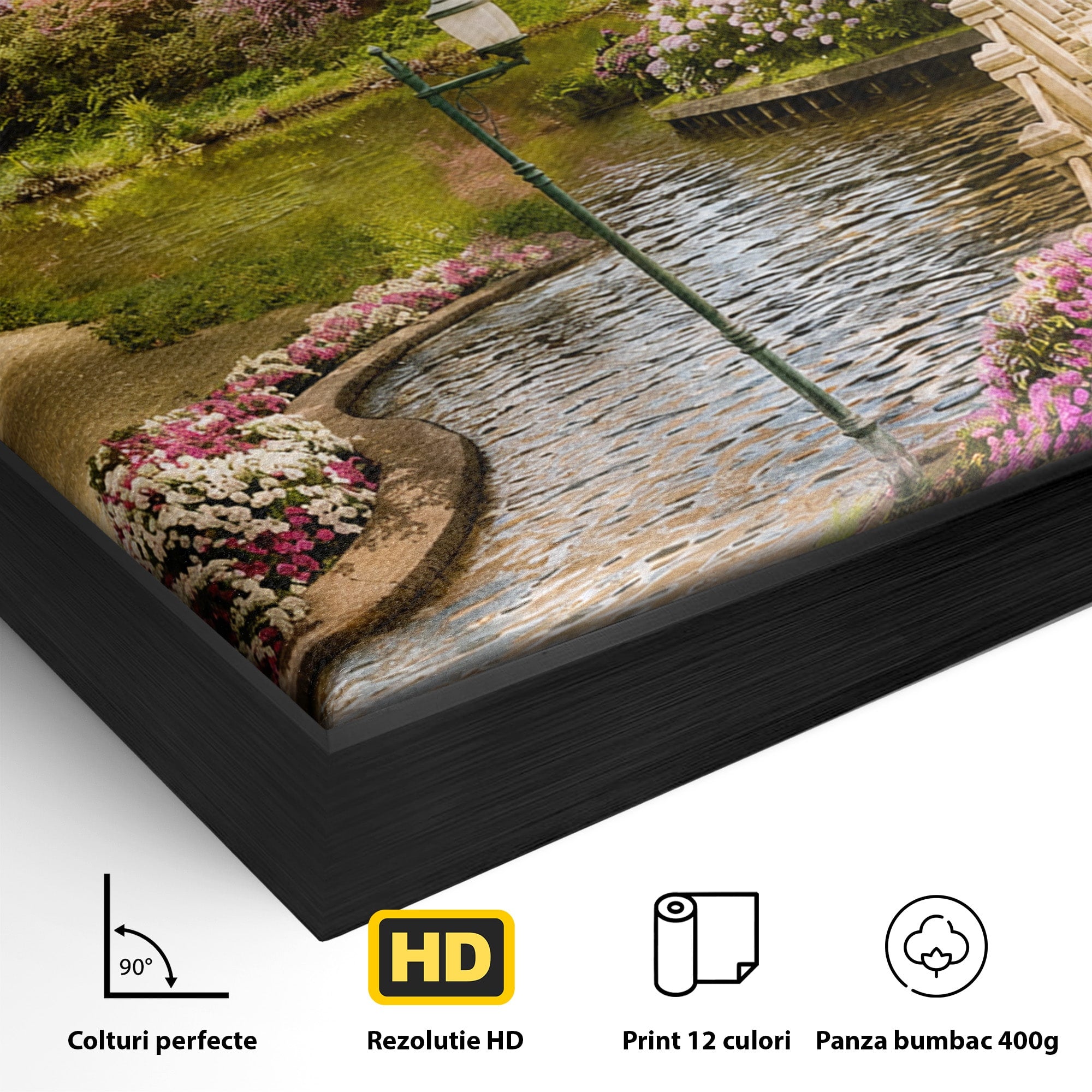 Tablou Canvas Premium LuxCanva® A1739, Gradina De Vis, Gradina, Peisaj, Natura, Relaxare, Living, Culori Vibrante