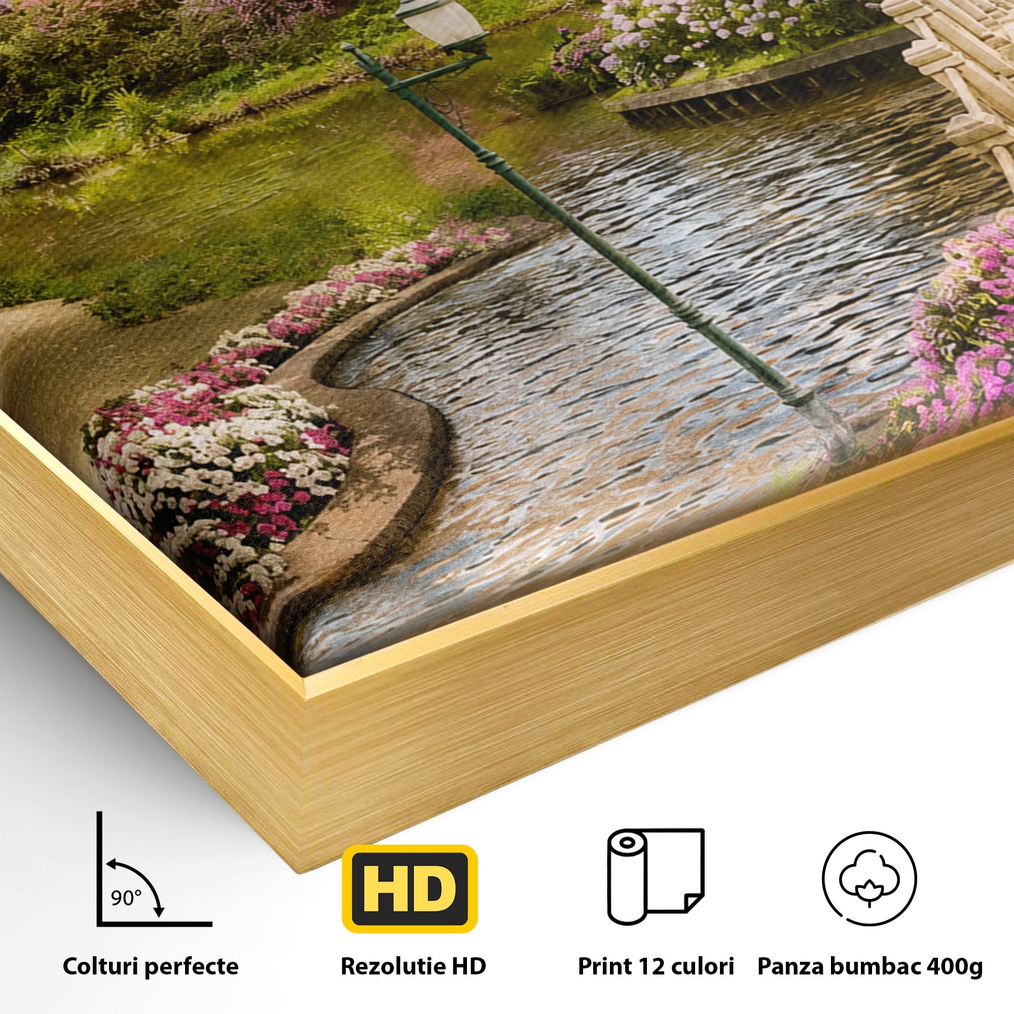 Tablou Canvas Premium LuxCanva® A1739, Gradina De Vis, Gradina, Peisaj, Natura, Relaxare, Living, Culori Vibrante