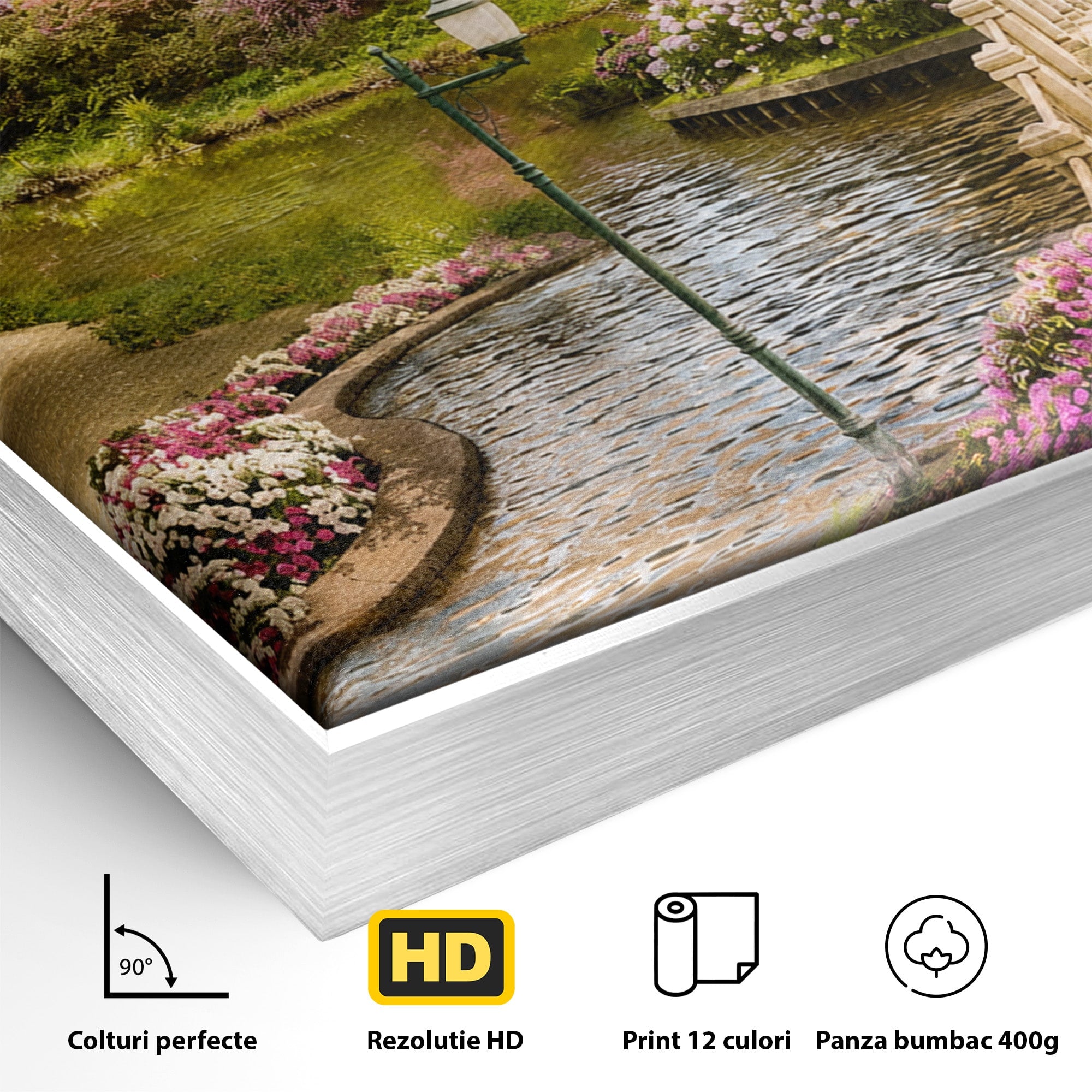 Tablou Canvas Premium LuxCanva® A1739, Gradina De Vis, Gradina, Peisaj, Natura, Relaxare, Living, Culori Vibrante