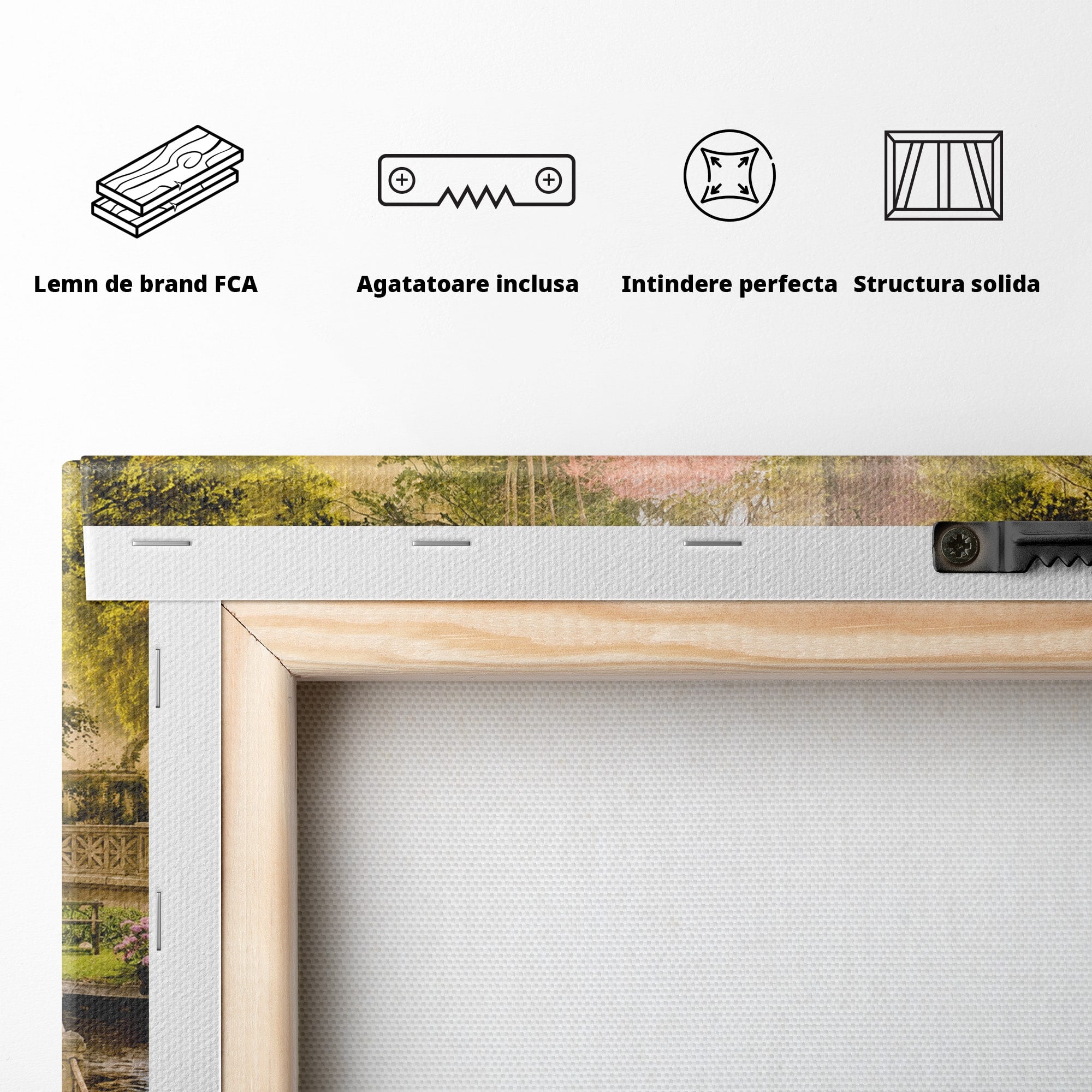 Tablou Canvas Premium LuxCanva® A1739, Gradina De Vis, Gradina, Peisaj, Natura, Relaxare, Living, Culori Vibrante
