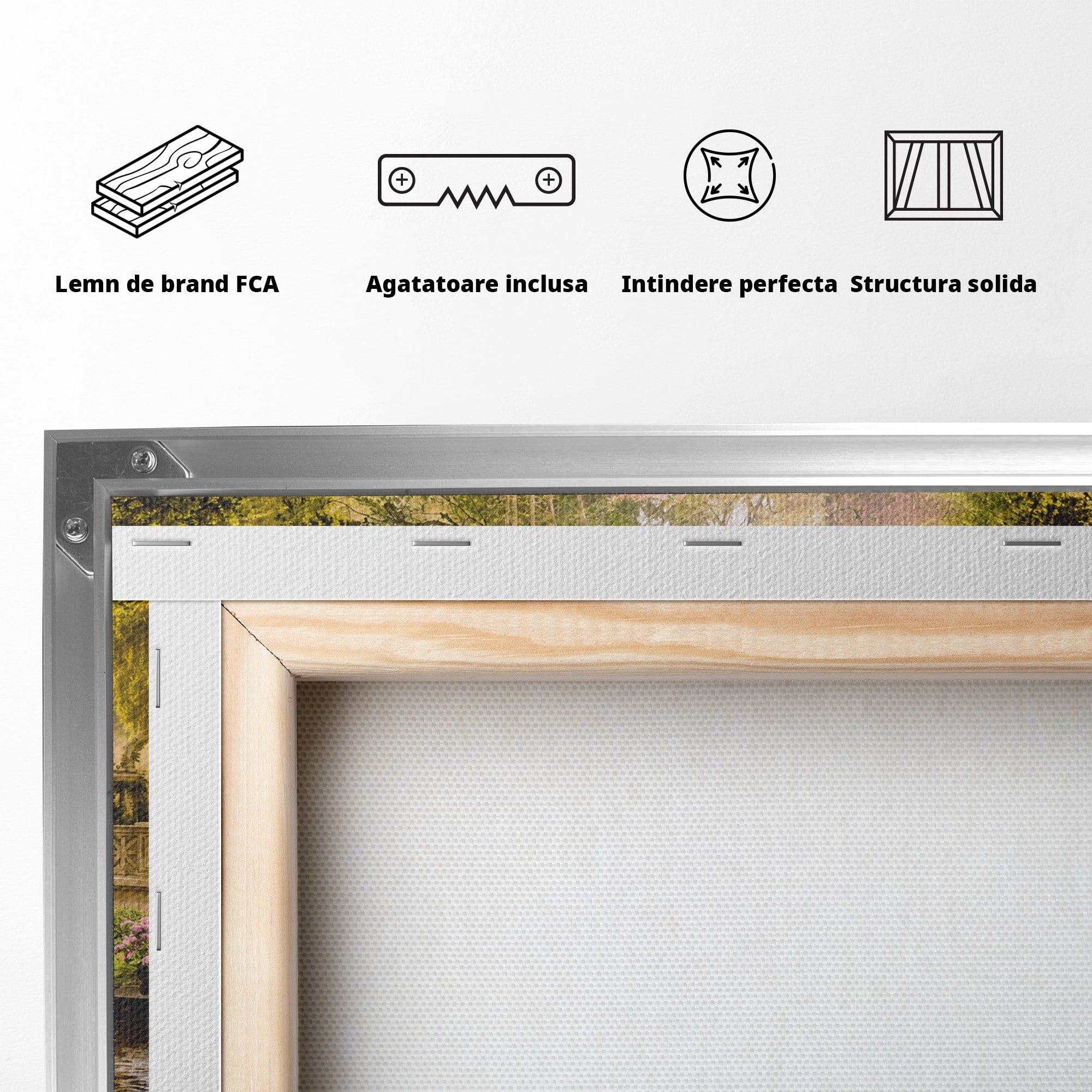 Tablou Canvas Premium LuxCanva® A1739, Gradina De Vis, Gradina, Peisaj, Natura, Relaxare, Living, Culori Vibrante