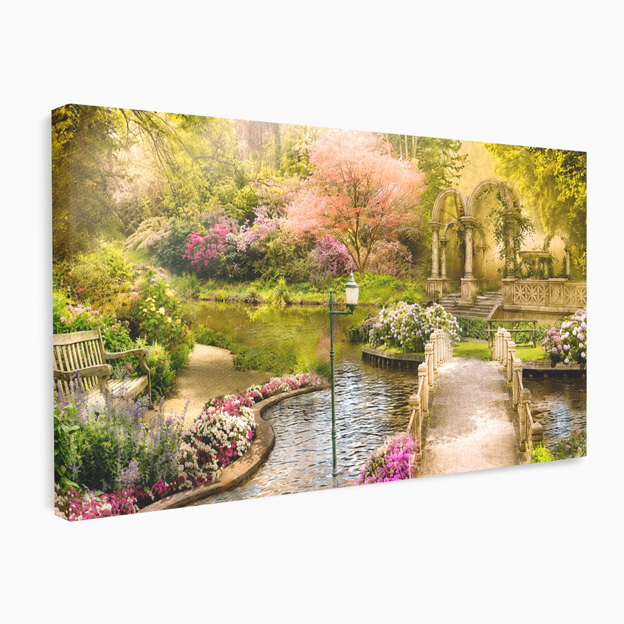 Tablou Canvas Premium LuxCanva® A1739, Gradina De Vis, Gradina, Peisaj, Natura, Relaxare, Living, Culori Vibrante