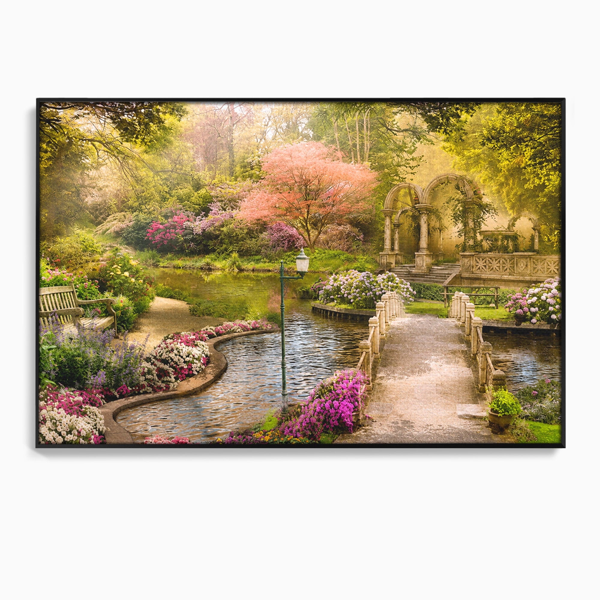 Tablou Canvas Premium LuxCanva® A1739, Gradina De Vis, Gradina, Peisaj, Natura, Relaxare, Living, Culori Vibrante