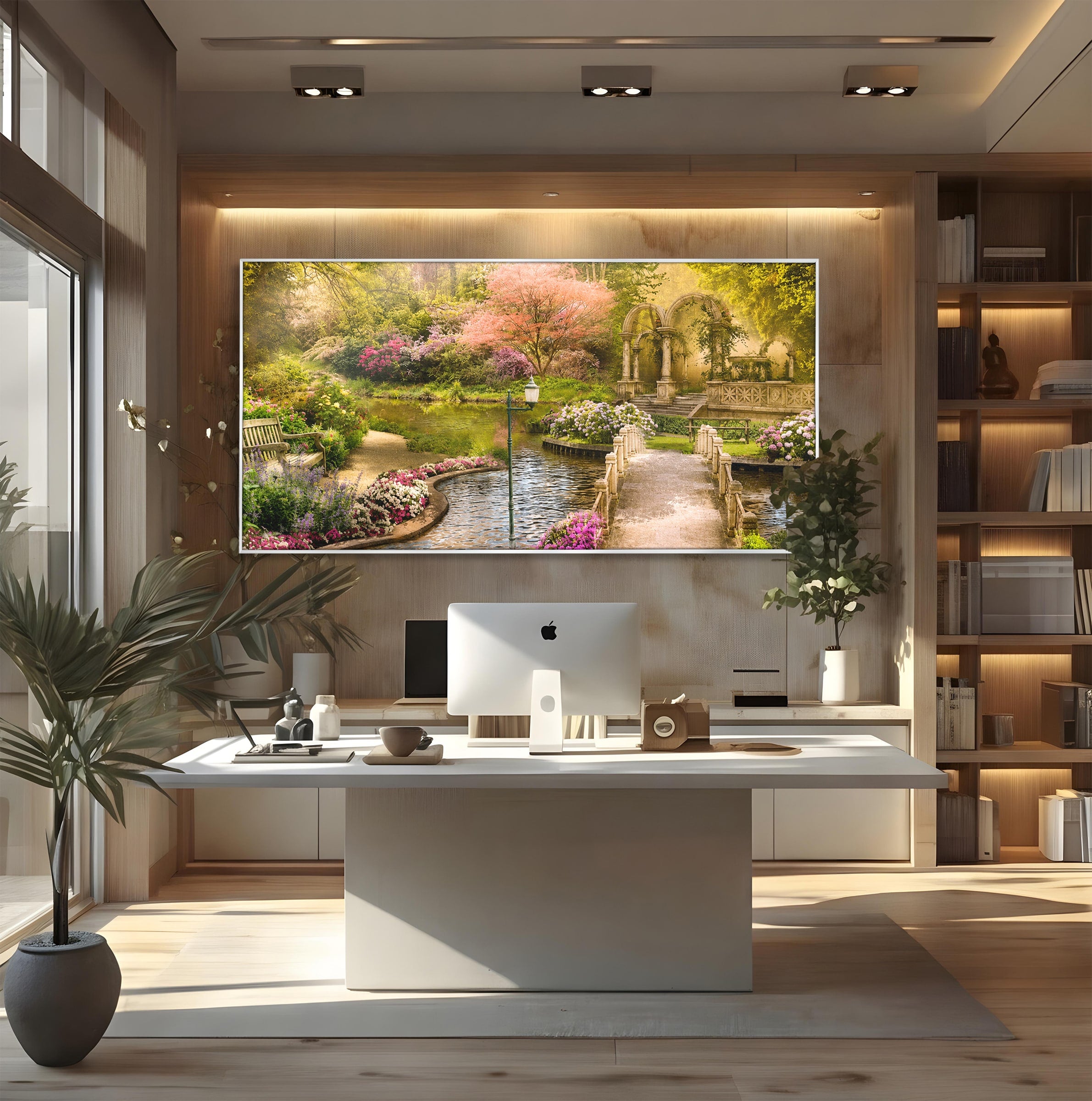 Tablou Canvas Premium LuxCanva® A1739, Gradina De Vis, Gradina, Peisaj, Natura, Relaxare, Living, Culori Vibrante