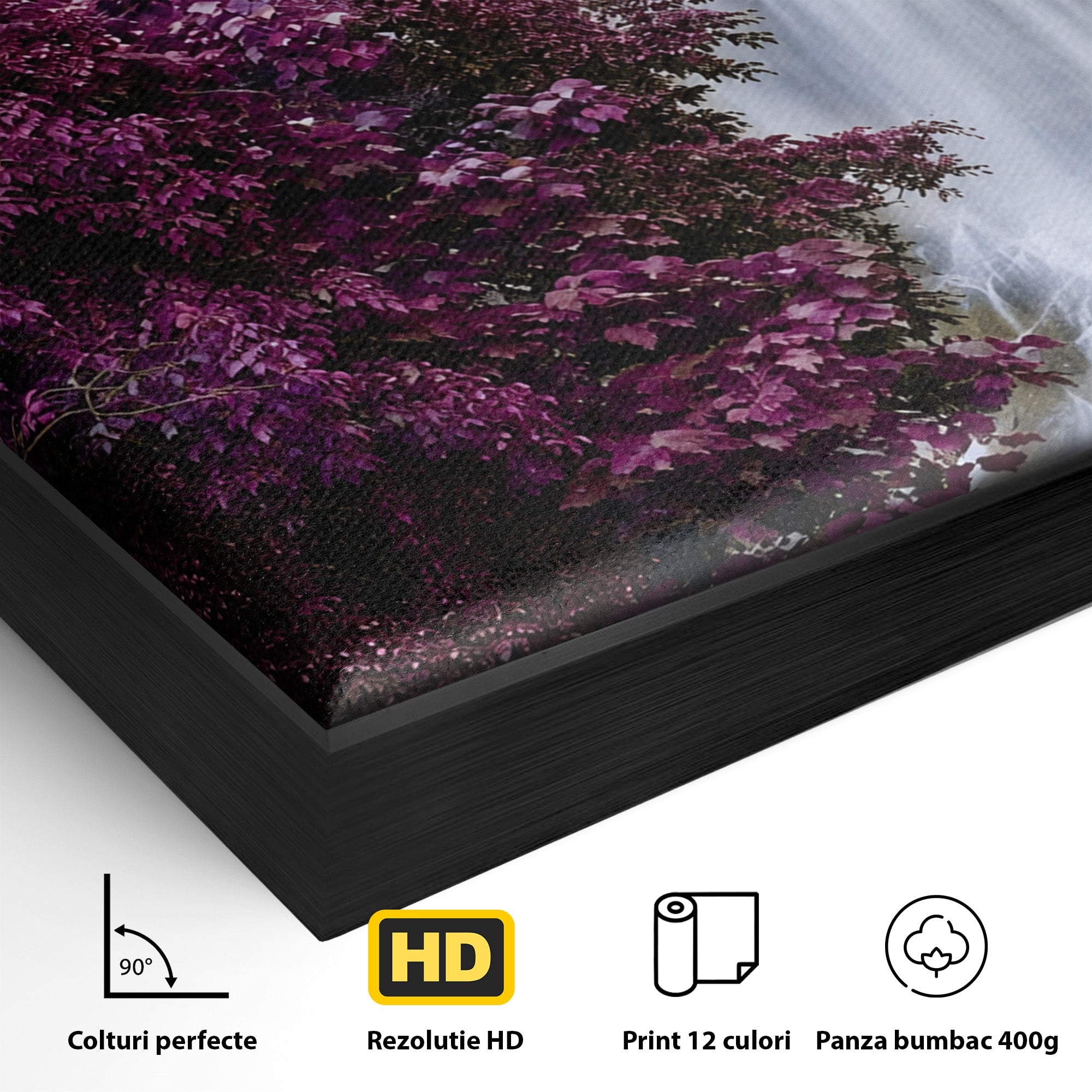 Tablou Canvas Premium LuxCanva® A1747, Cascada Magica, Cascada, Natura, Relaxa, Padure, Living, Culori Vibrante