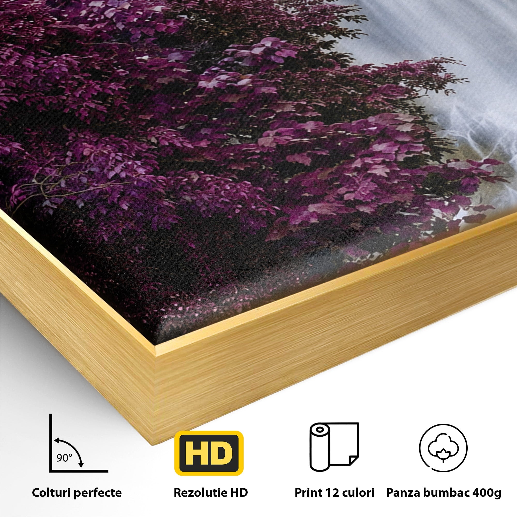 Tablou Canvas Premium LuxCanva® A1747, Cascada Magica, Cascada, Natura, Relaxa, Padure, Living, Culori Vibrante