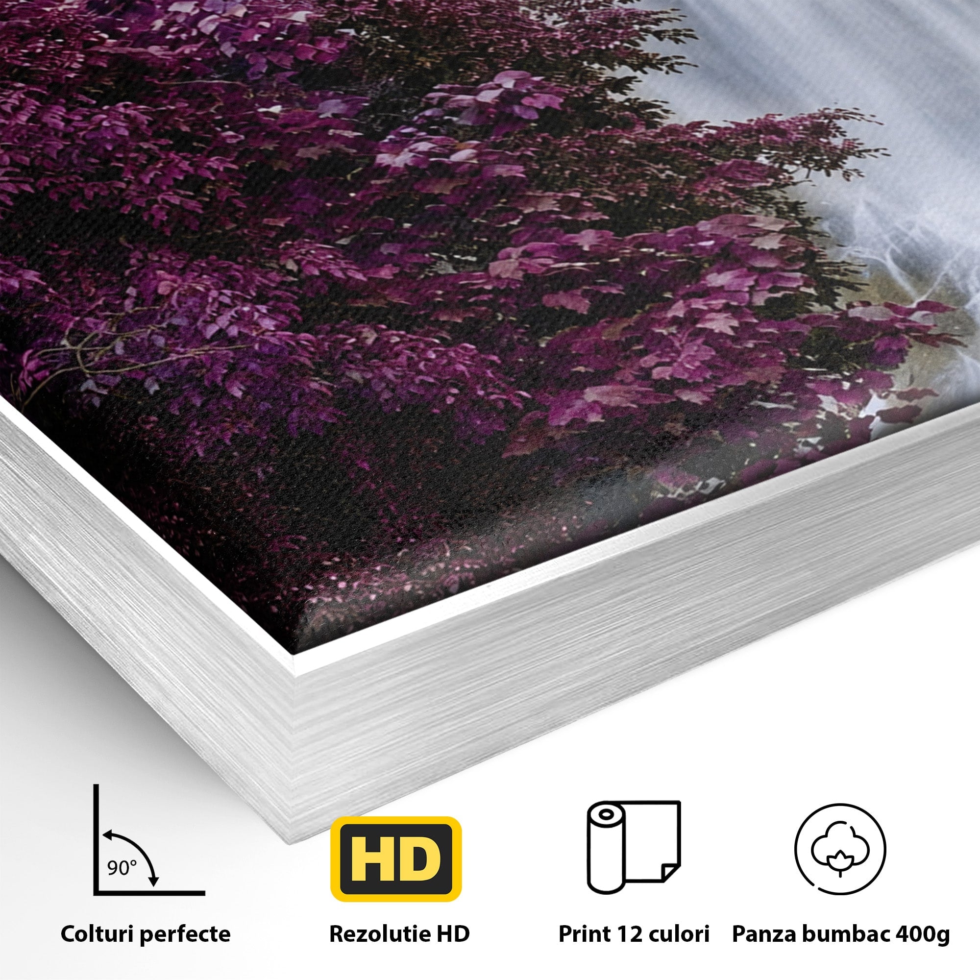 Tablou Canvas Premium LuxCanva® A1747, Cascada Magica, Cascada, Natura, Relaxa, Padure, Living, Culori Vibrante