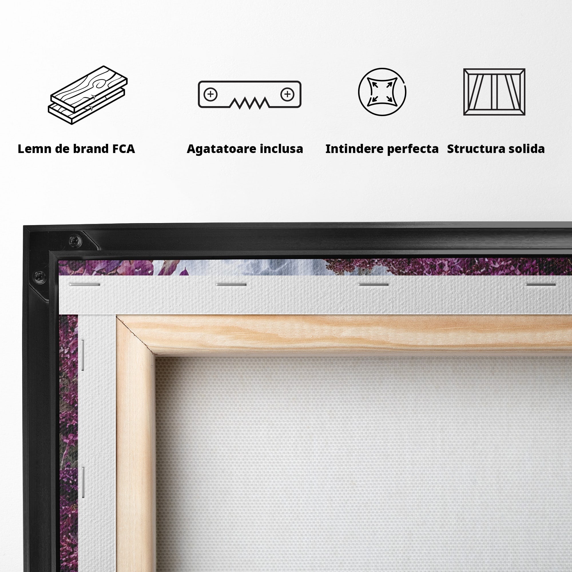 Tablou Canvas Premium LuxCanva® A1747, Cascada Magica, Cascada, Natura, Relaxa, Padure, Living, Culori Vibrante