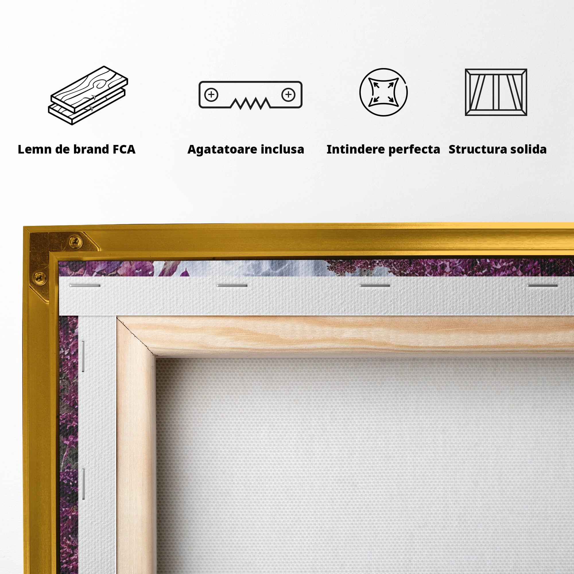 Tablou Canvas Premium LuxCanva® A1747, Cascada Magica, Cascada, Natura, Relaxa, Padure, Living, Culori Vibrante