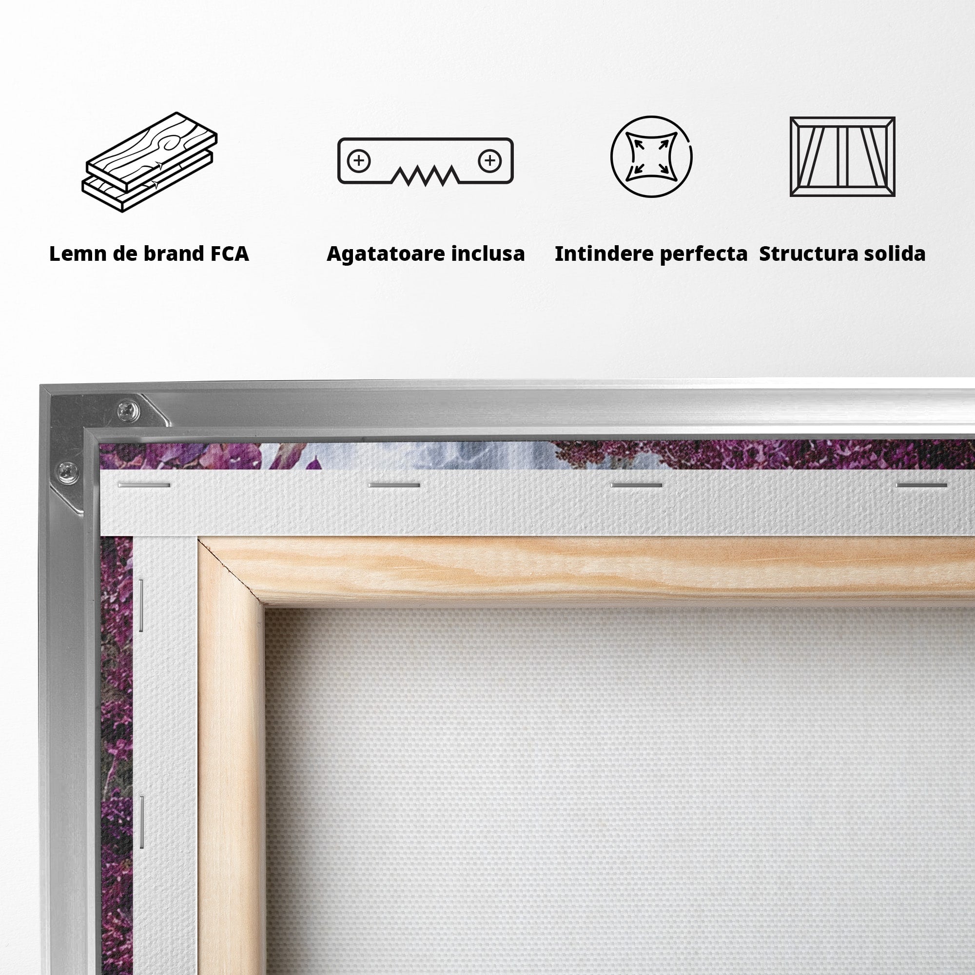 Tablou Canvas Premium LuxCanva® A1747, Cascada Magica, Cascada, Natura, Relaxa, Padure, Living, Culori Vibrante