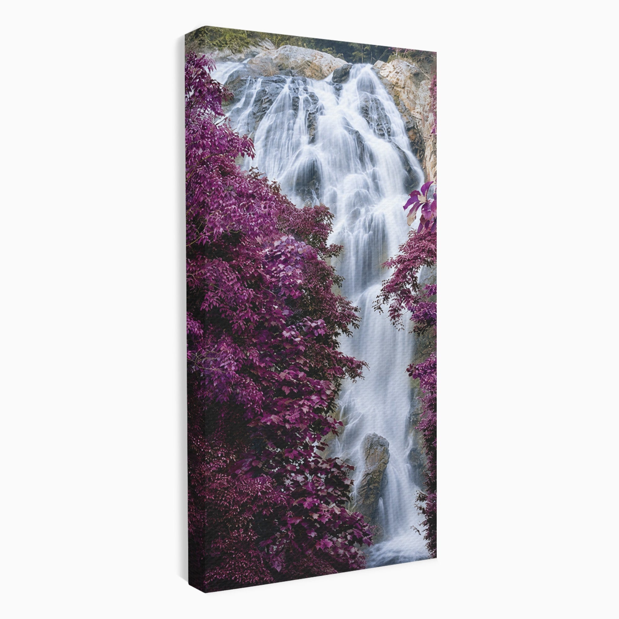 Tablou Canvas Premium LuxCanva® A1747, Cascada Magica, Cascada, Natura, Relaxa, Padure, Living, Culori Vibrante