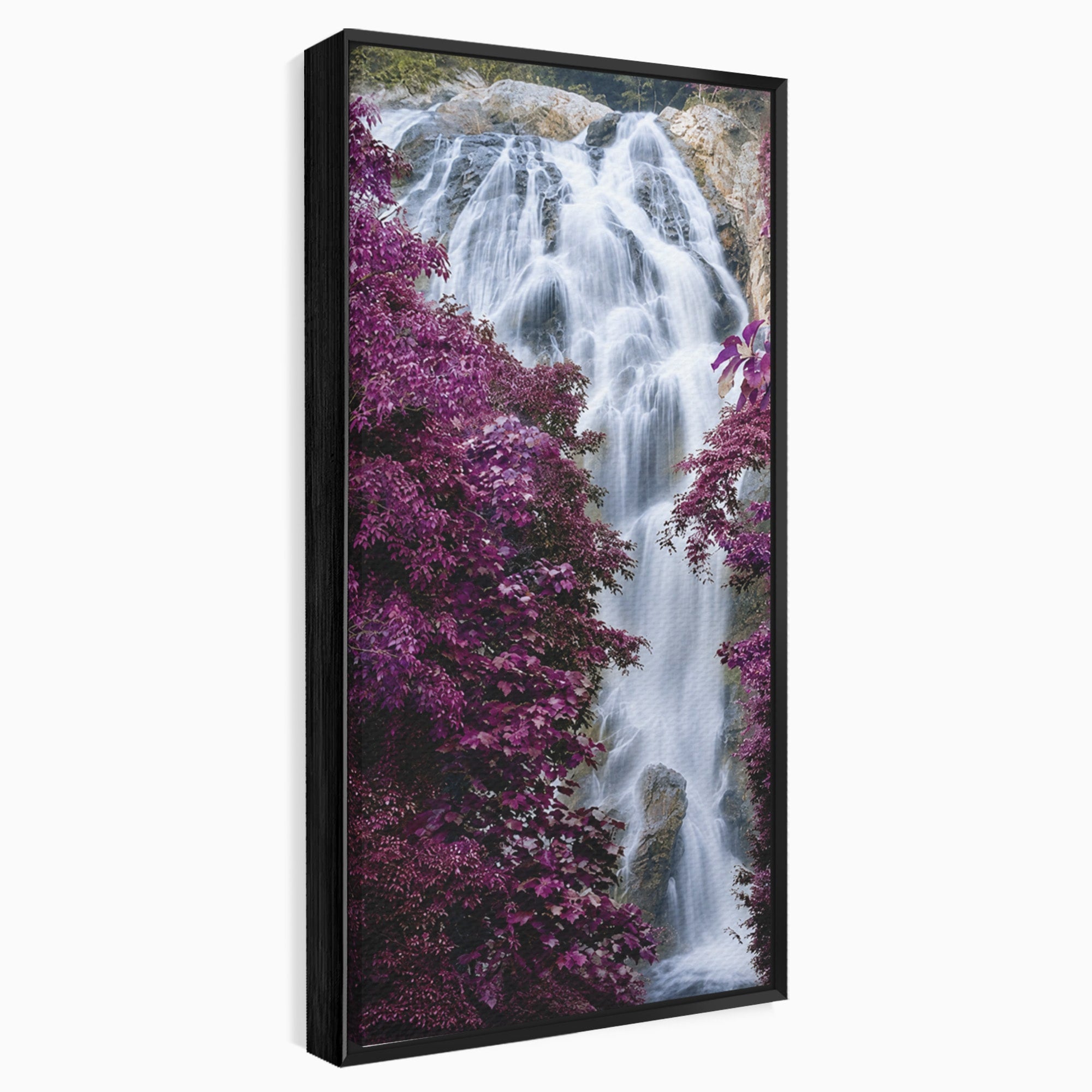 Tablou Canvas Premium LuxCanva® A1747, Cascada Magica, Cascada, Natura, Relaxa, Padure, Living, Culori Vibrante