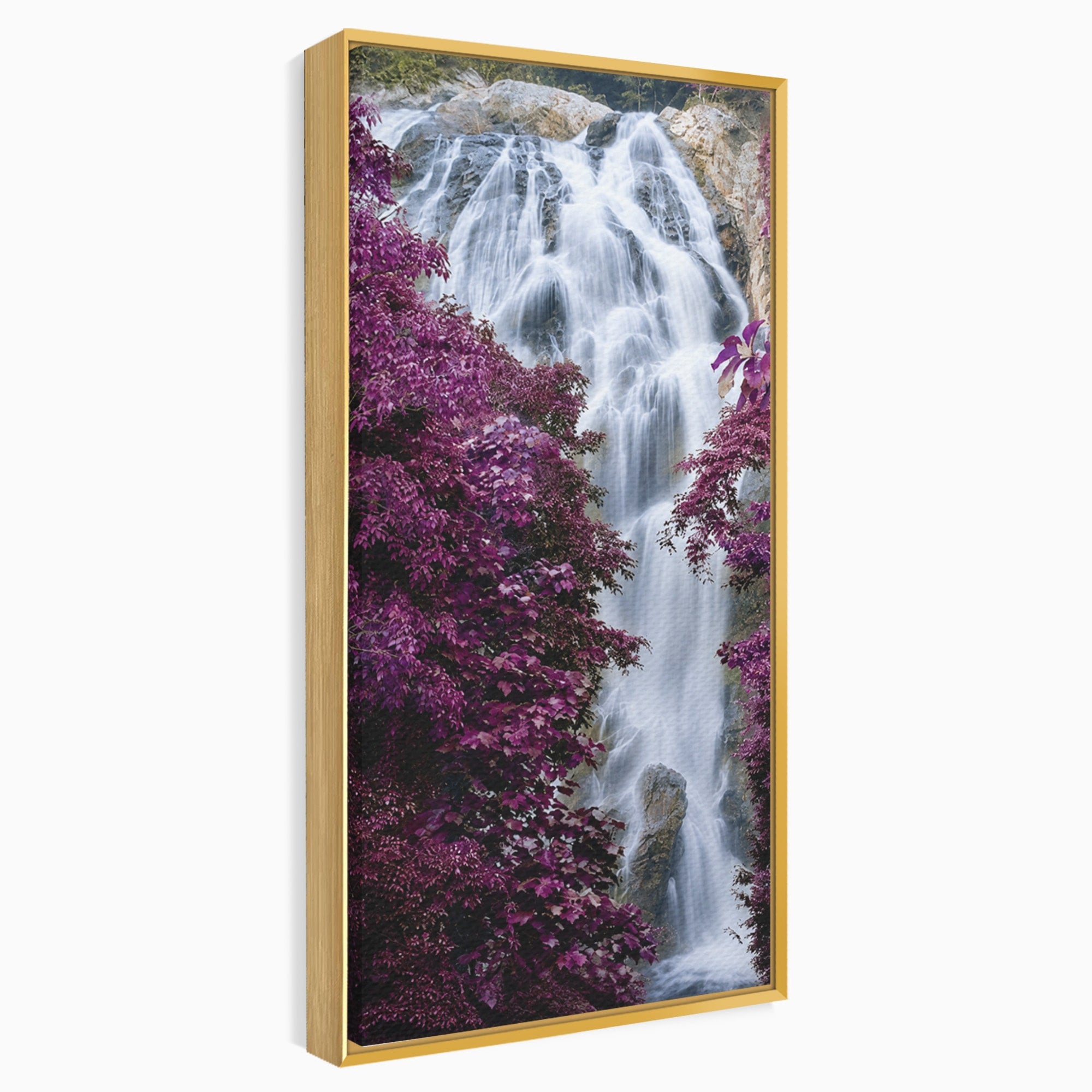 Tablou Canvas Premium LuxCanva® A1747, Cascada Magica, Cascada, Natura, Relaxa, Padure, Living, Culori Vibrante