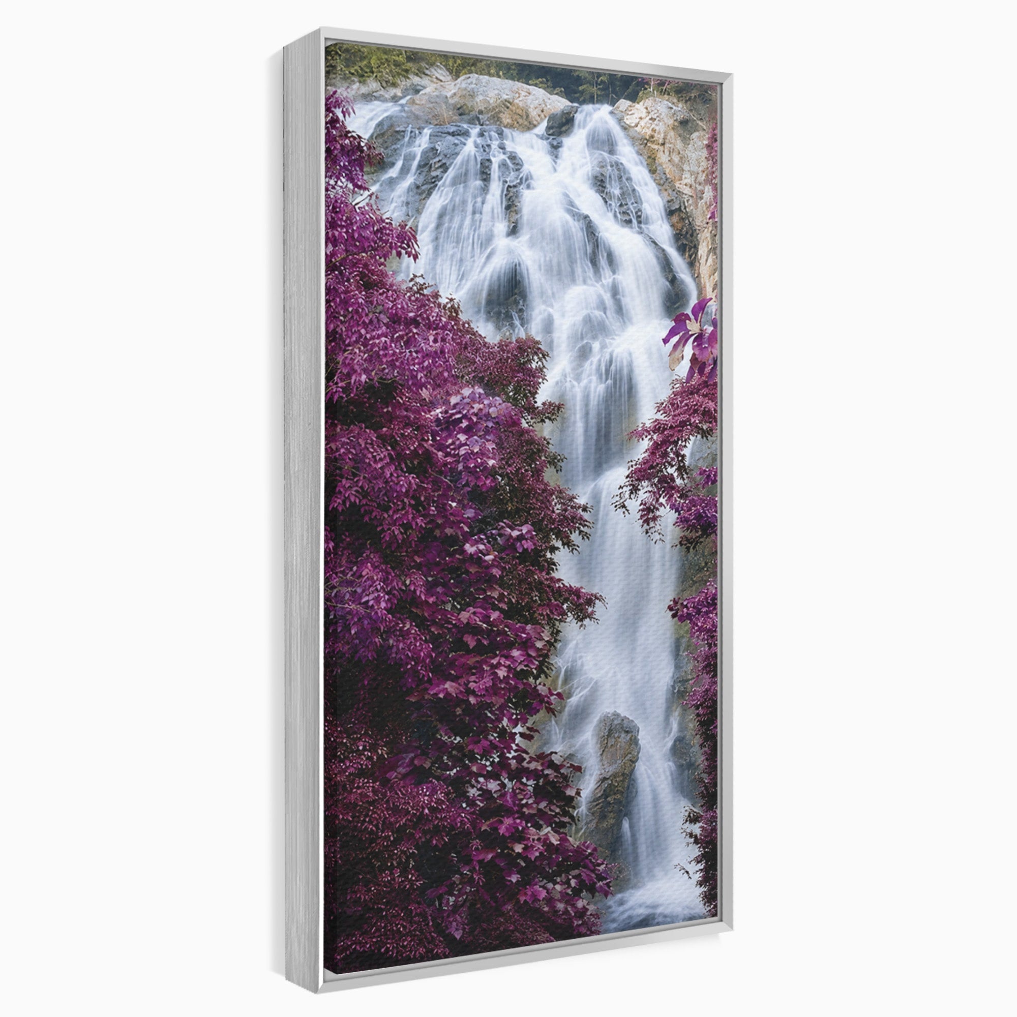 Tablou Canvas Premium LuxCanva® A1747, Cascada Magica, Cascada, Natura, Relaxa, Padure, Living, Culori Vibrante