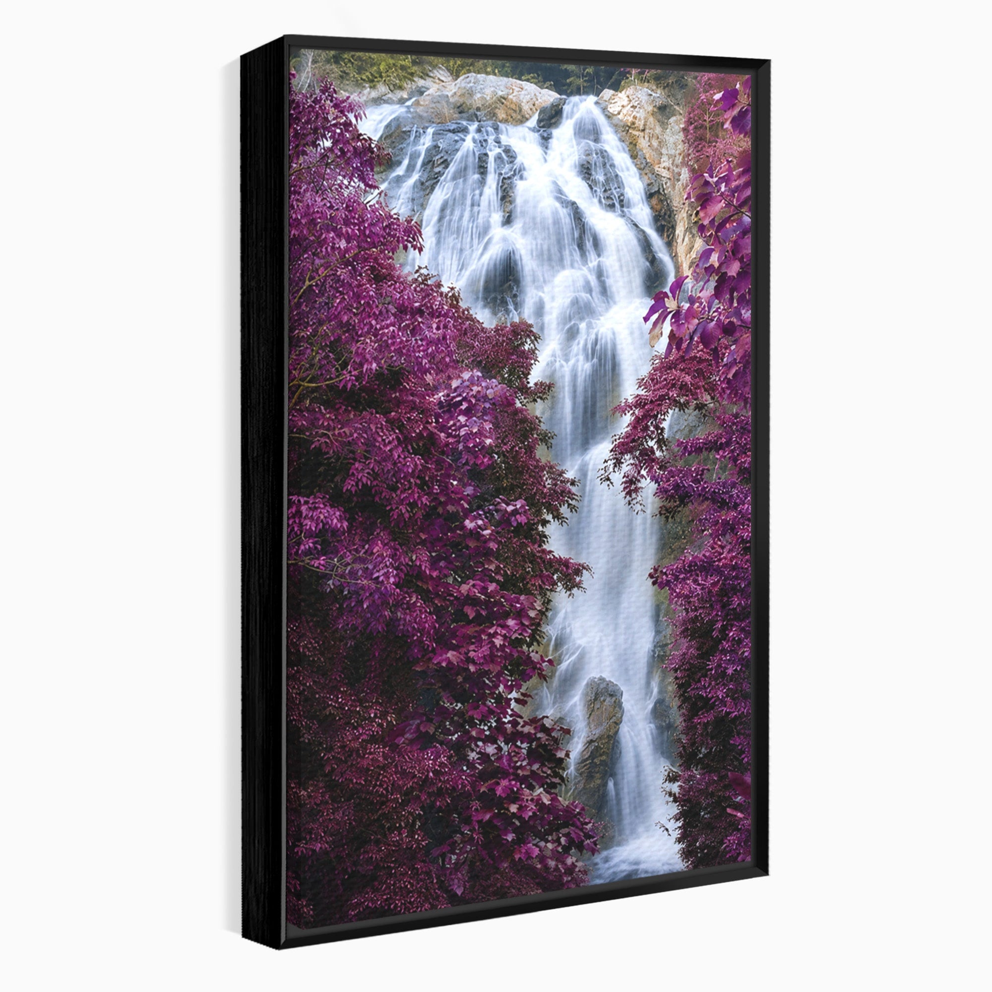 Tablou Canvas Premium LuxCanva® A1747, Cascada Magica, Cascada, Natura, Relaxa, Padure, Living, Culori Vibrante