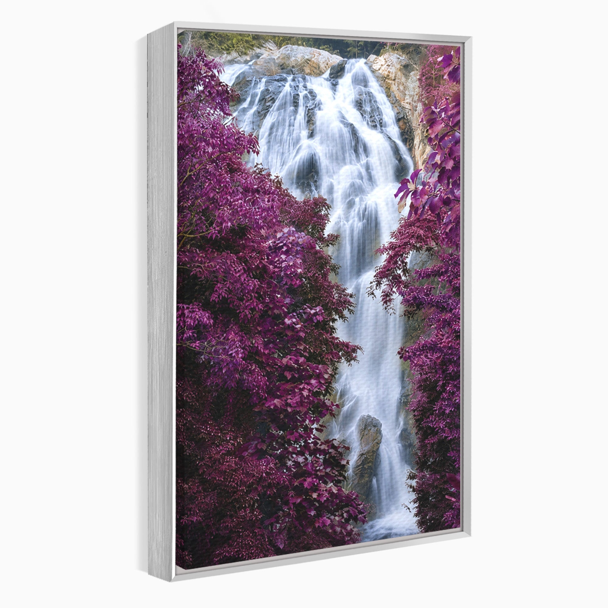 Tablou Canvas Premium LuxCanva® A1747, Cascada Magica, Cascada, Natura, Relaxa, Padure, Living, Culori Vibrante