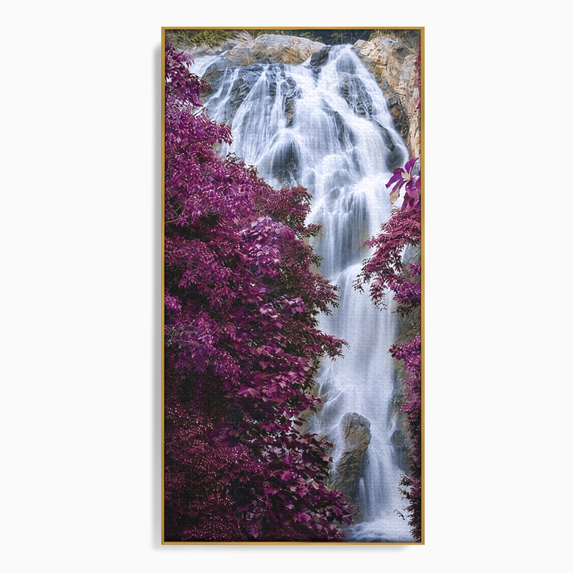 Tablou Canvas Premium LuxCanva® A1747, Cascada Magica, Cascada, Natura, Relaxa, Padure, Living, Culori Vibrante