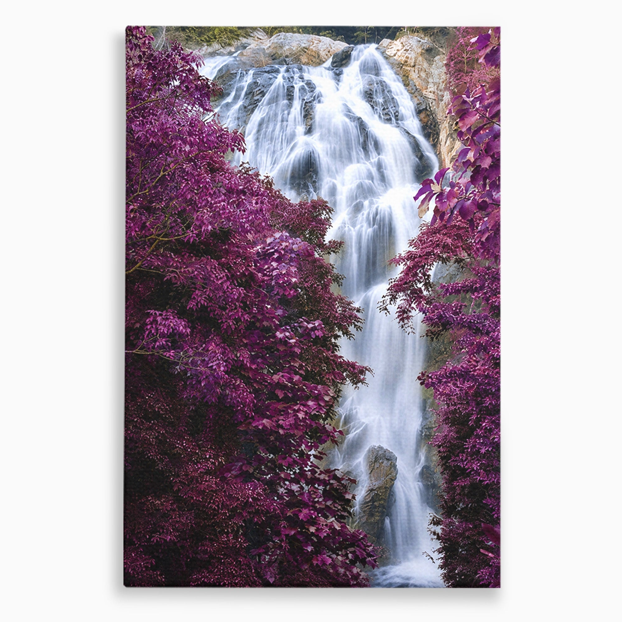 Tablou Canvas Premium LuxCanva® A1747, Cascada Magica, Cascada, Natura, Relaxa, Padure, Living, Culori Vibrante