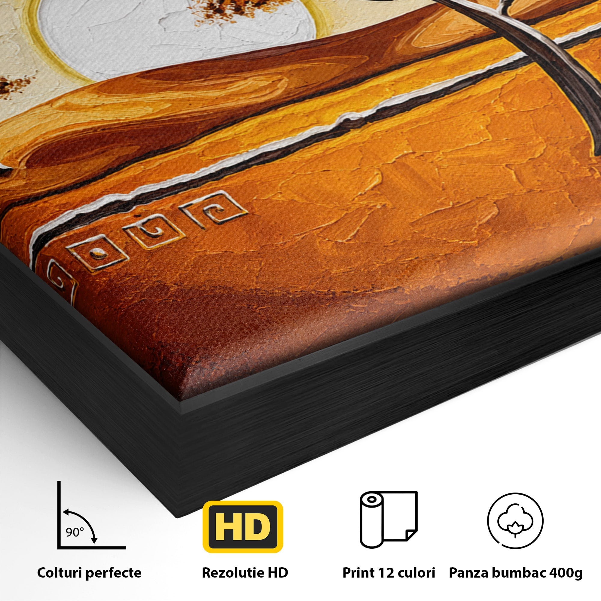 Tablou Canvas Premium LuxCanva® A1749, Apus African, Apus, Copaci, Peisaj, Desert, Living, Culori Vibrante