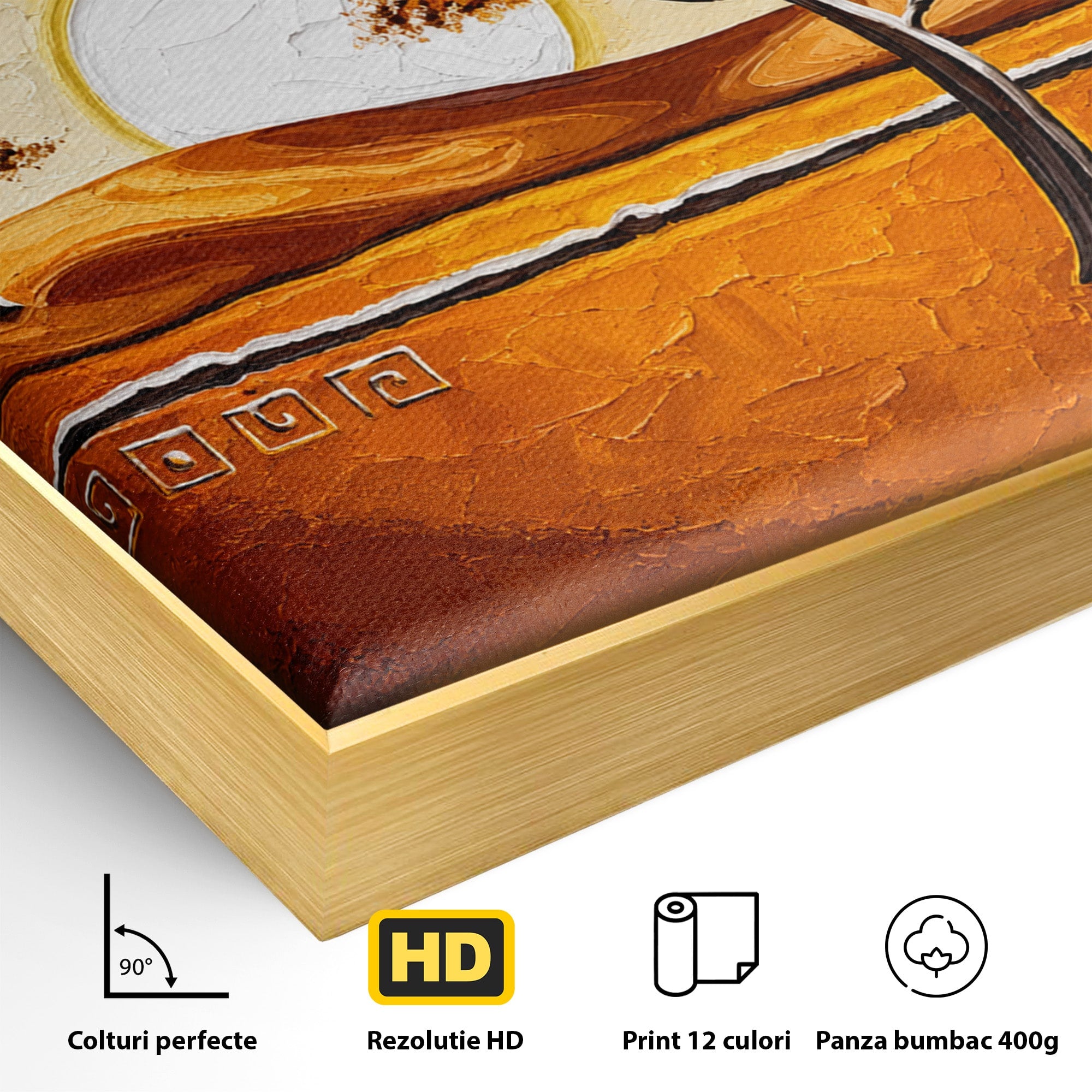 Tablou Canvas Premium LuxCanva® A1749, Apus African, Apus, Copaci, Peisaj, Desert, Living, Culori Vibrante