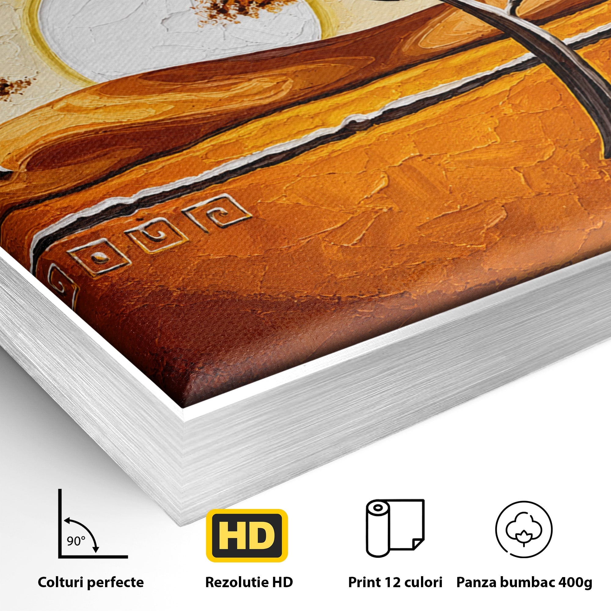 Tablou Canvas Premium LuxCanva® A1749, Apus African, Apus, Copaci, Peisaj, Desert, Living, Culori Vibrante