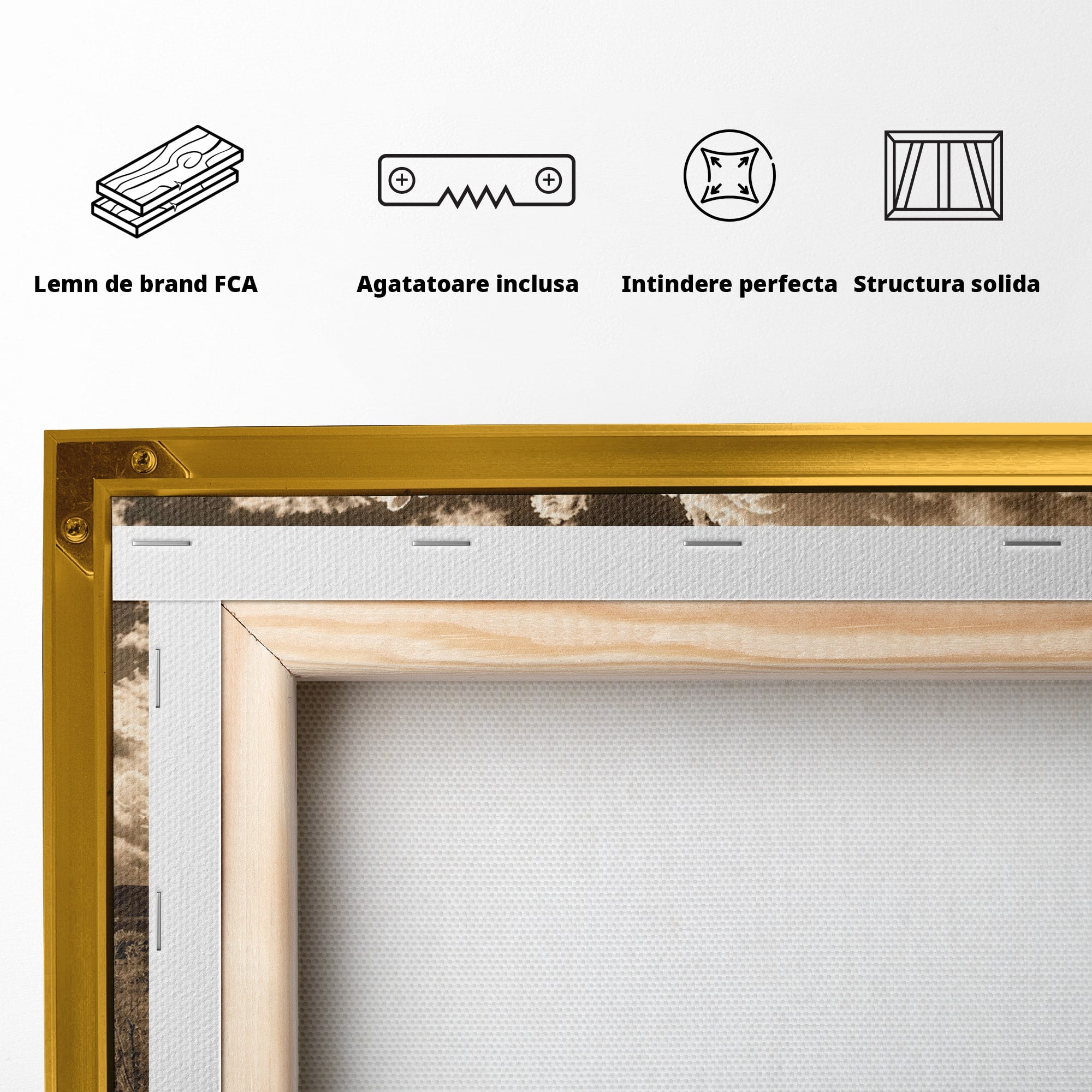 Tablou Canvas Premium LuxCanva® A1751, Peisaj Rustic Cu Hambar, Peisaj, Hambar, Natura, Cer, Living, Dormitor, Culori Vibrante