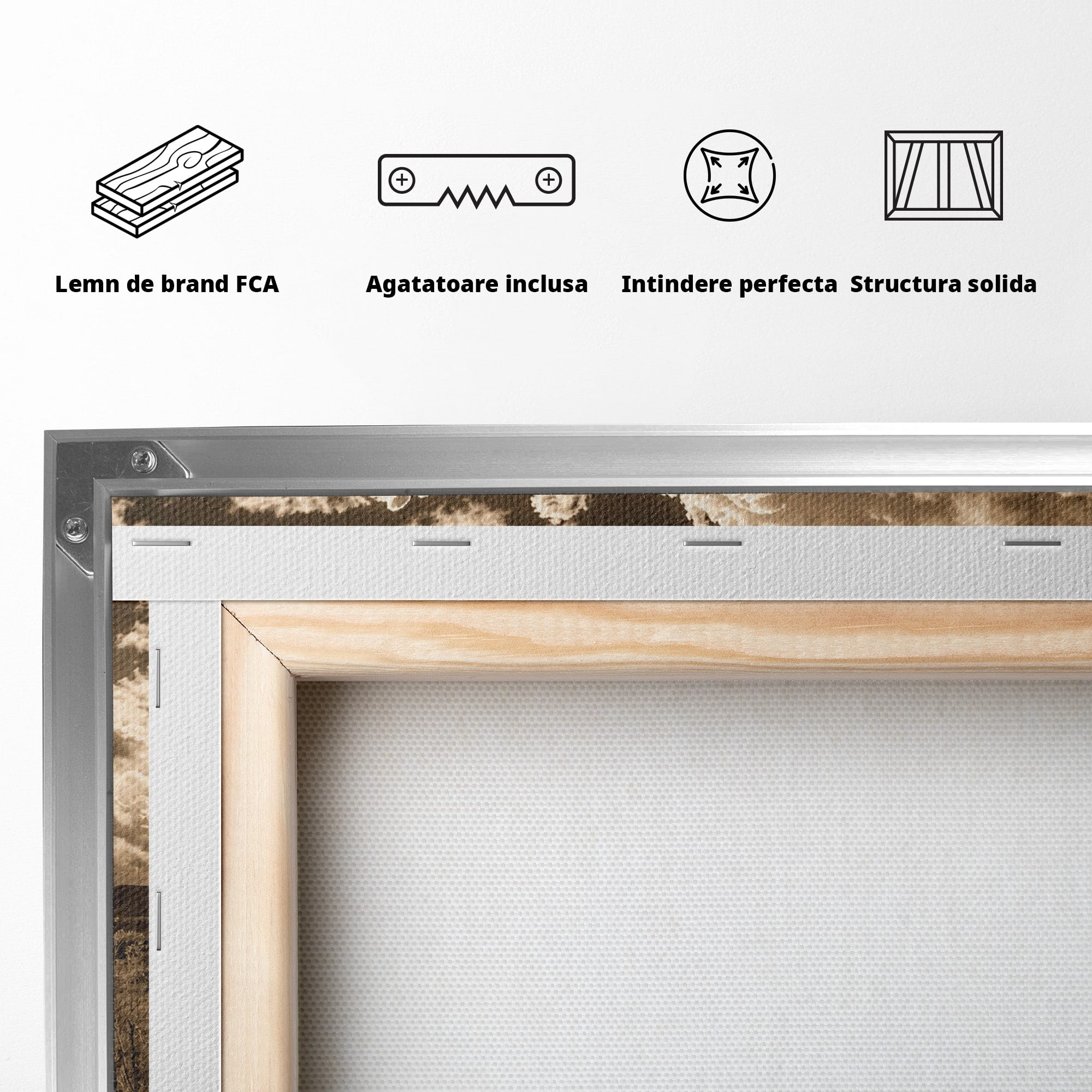 Tablou Canvas Premium LuxCanva® A1751, Peisaj Rustic Cu Hambar, Peisaj, Hambar, Natura, Cer, Living, Dormitor, Culori Vibrante