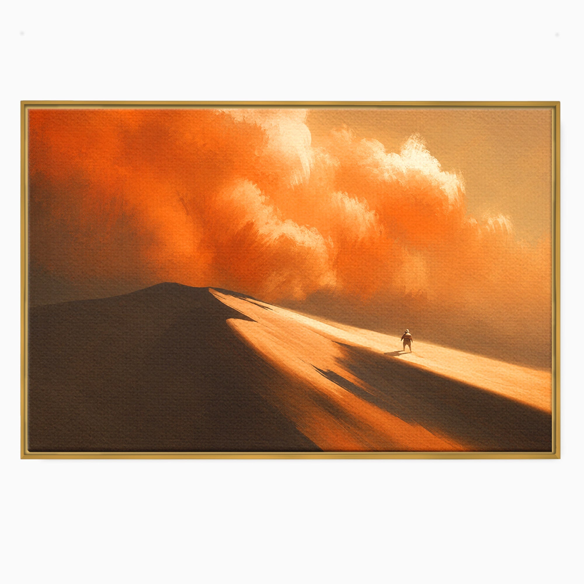 Tablou Canvas Premium LuxCanva® A1756, Calatorie In Desert, Desert, Peisaj, Aventura, Singuratate, Living, Culori Vibrante