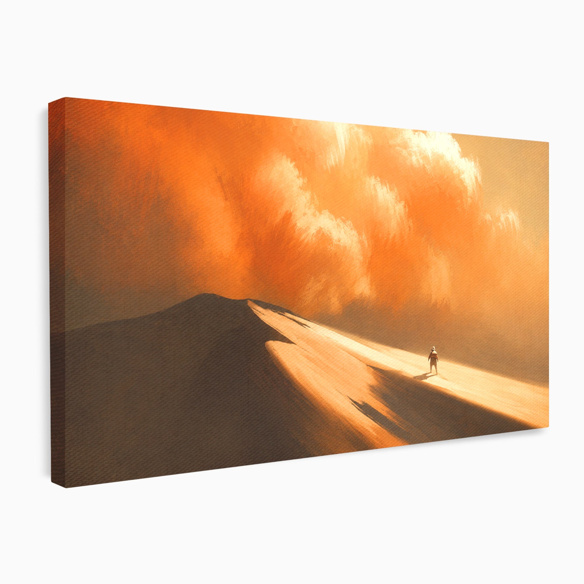 Tablou Canvas Premium LuxCanva® A1756, Calatorie In Desert, Desert, Peisaj, Aventura, Singuratate, Living, Culori Vibrante