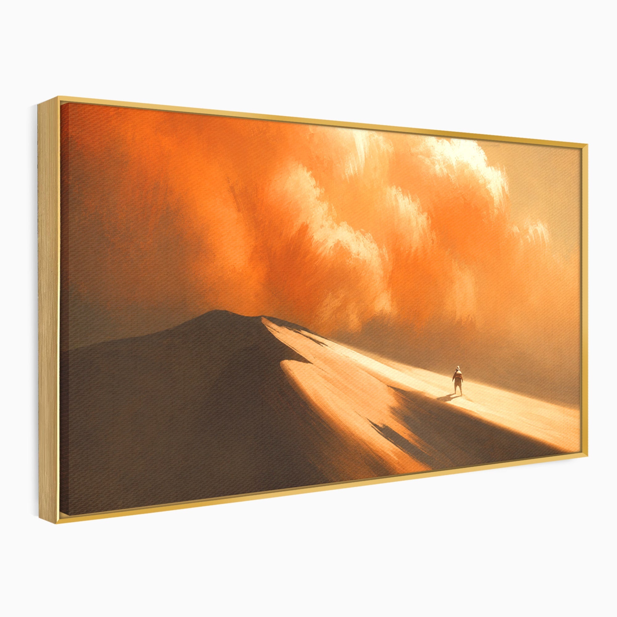 Tablou Canvas Premium LuxCanva® A1756, Calatorie In Desert, Desert, Peisaj, Aventura, Singuratate, Living, Culori Vibrante