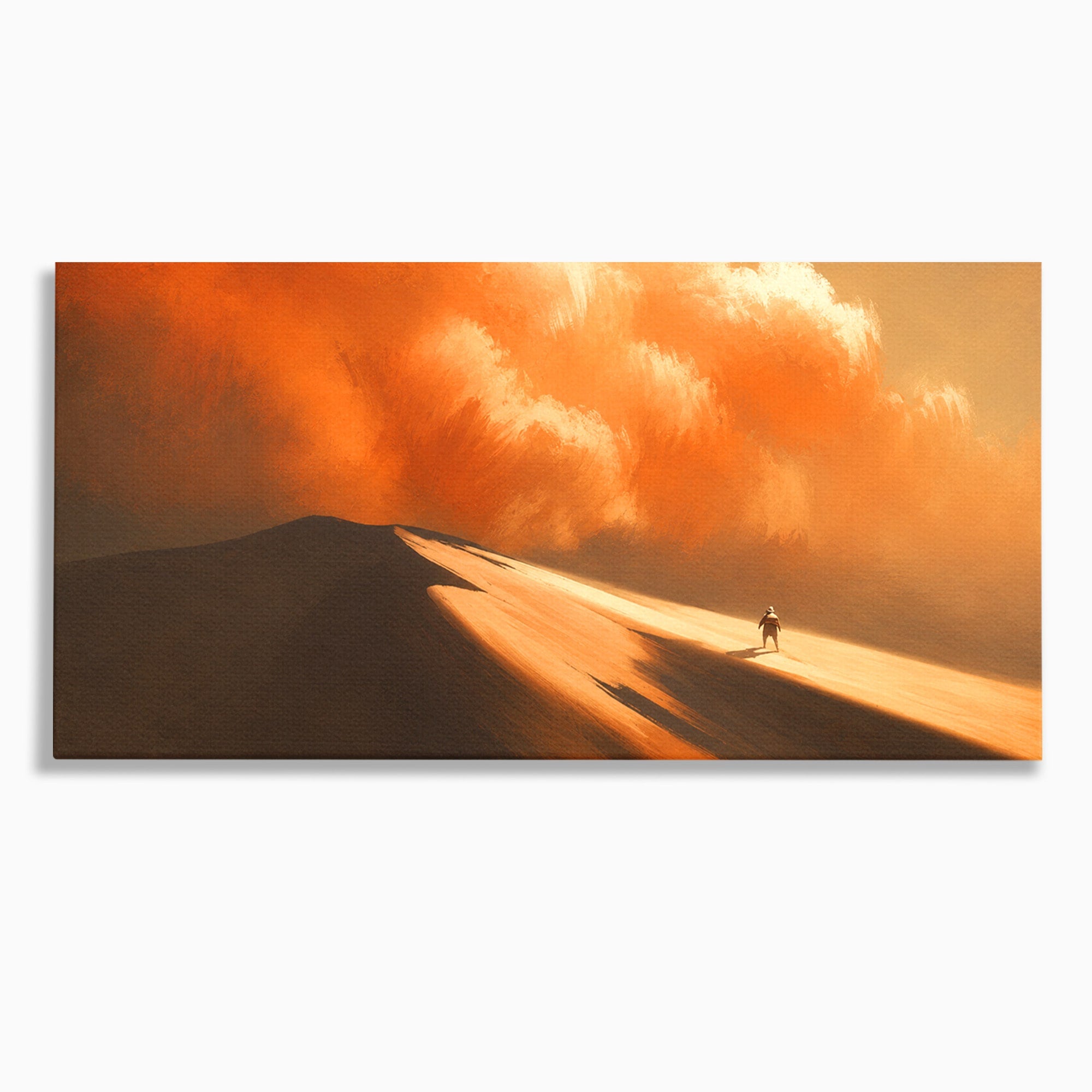 Tablou Canvas Premium LuxCanva® A1756, Calatorie In Desert, Desert, Peisaj, Aventura, Singuratate, Living, Culori Vibrante