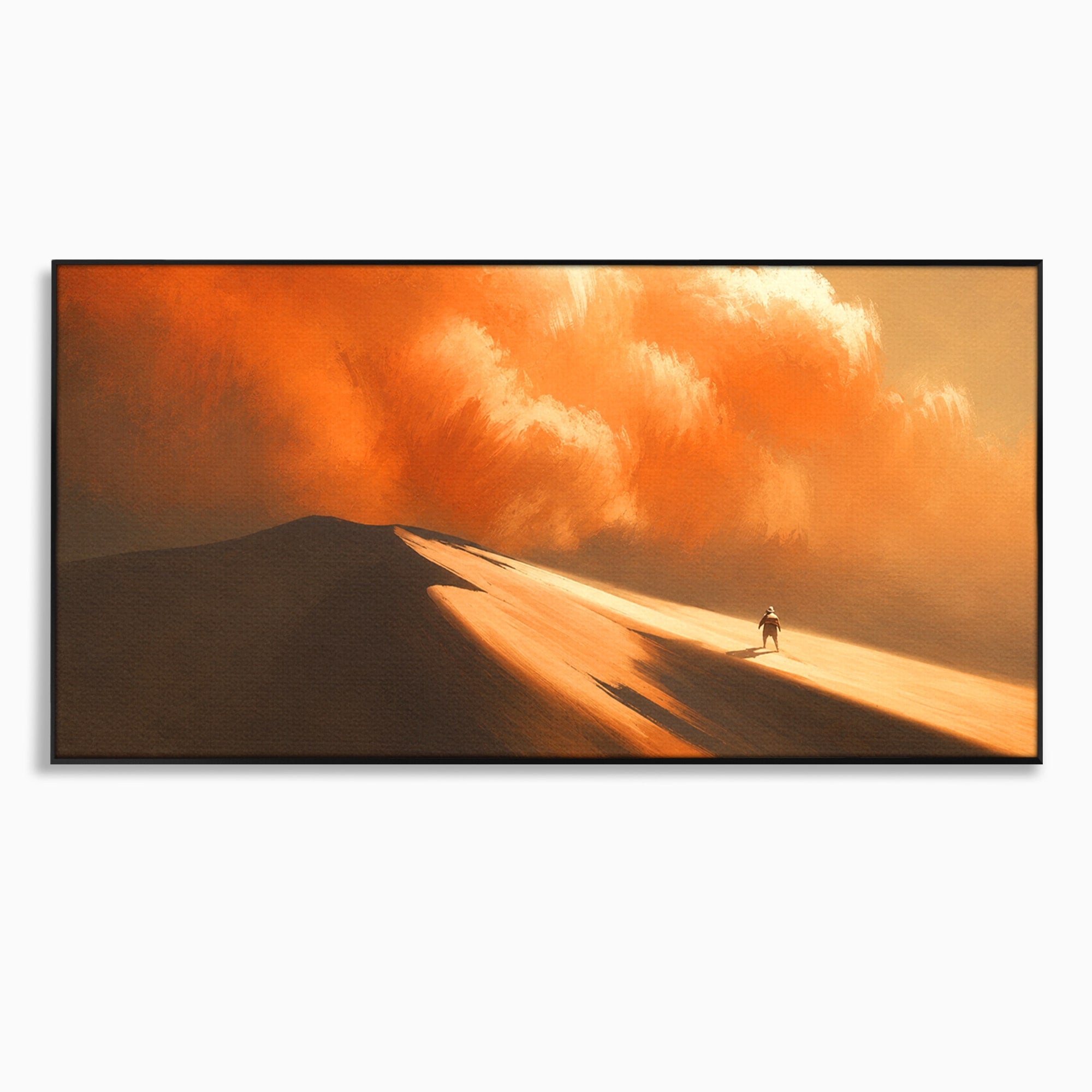Tablou Canvas Premium LuxCanva® A1756, Calatorie In Desert, Desert, Peisaj, Aventura, Singuratate, Living, Culori Vibrante