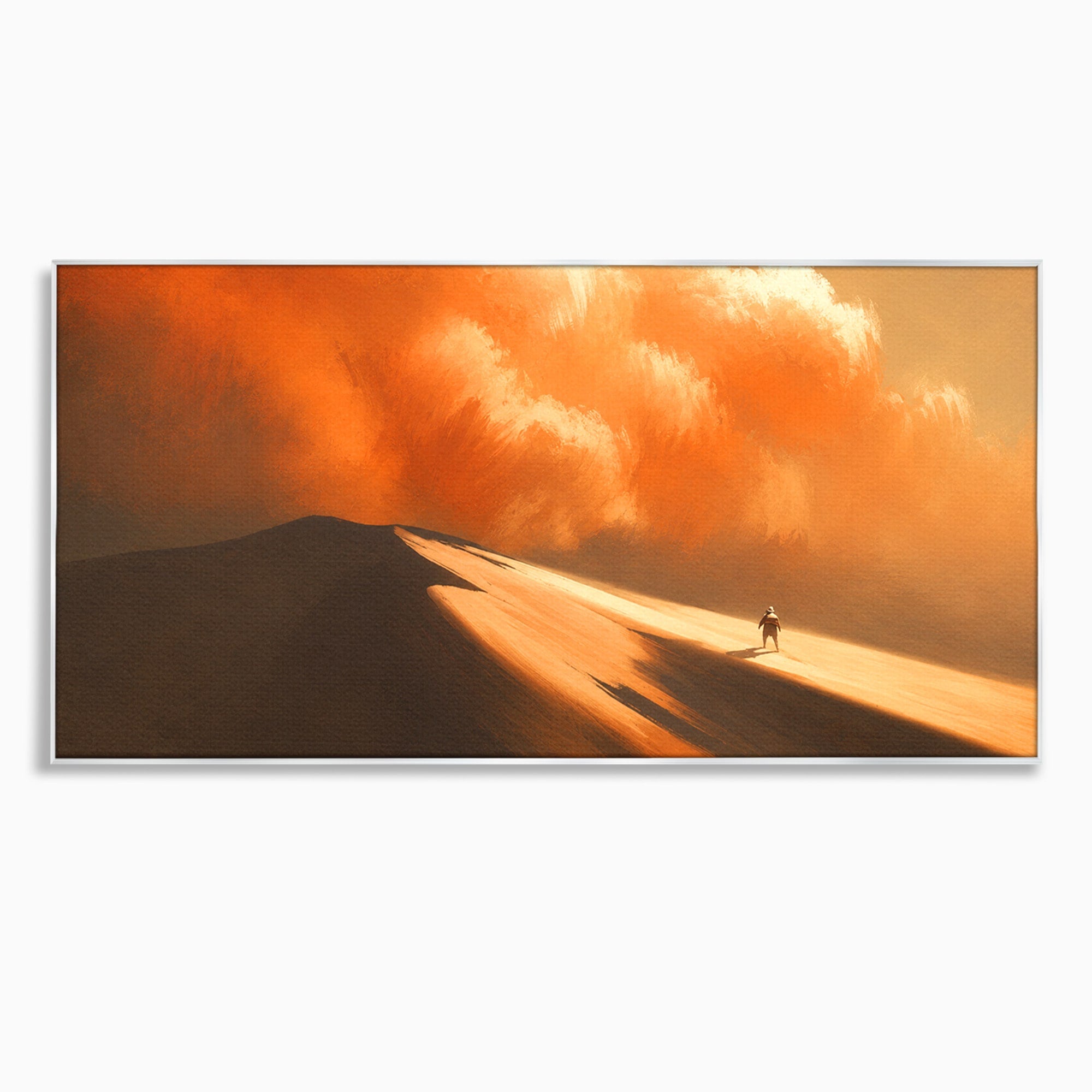 Tablou Canvas Premium LuxCanva® A1756, Calatorie In Desert, Desert, Peisaj, Aventura, Singuratate, Living, Culori Vibrante