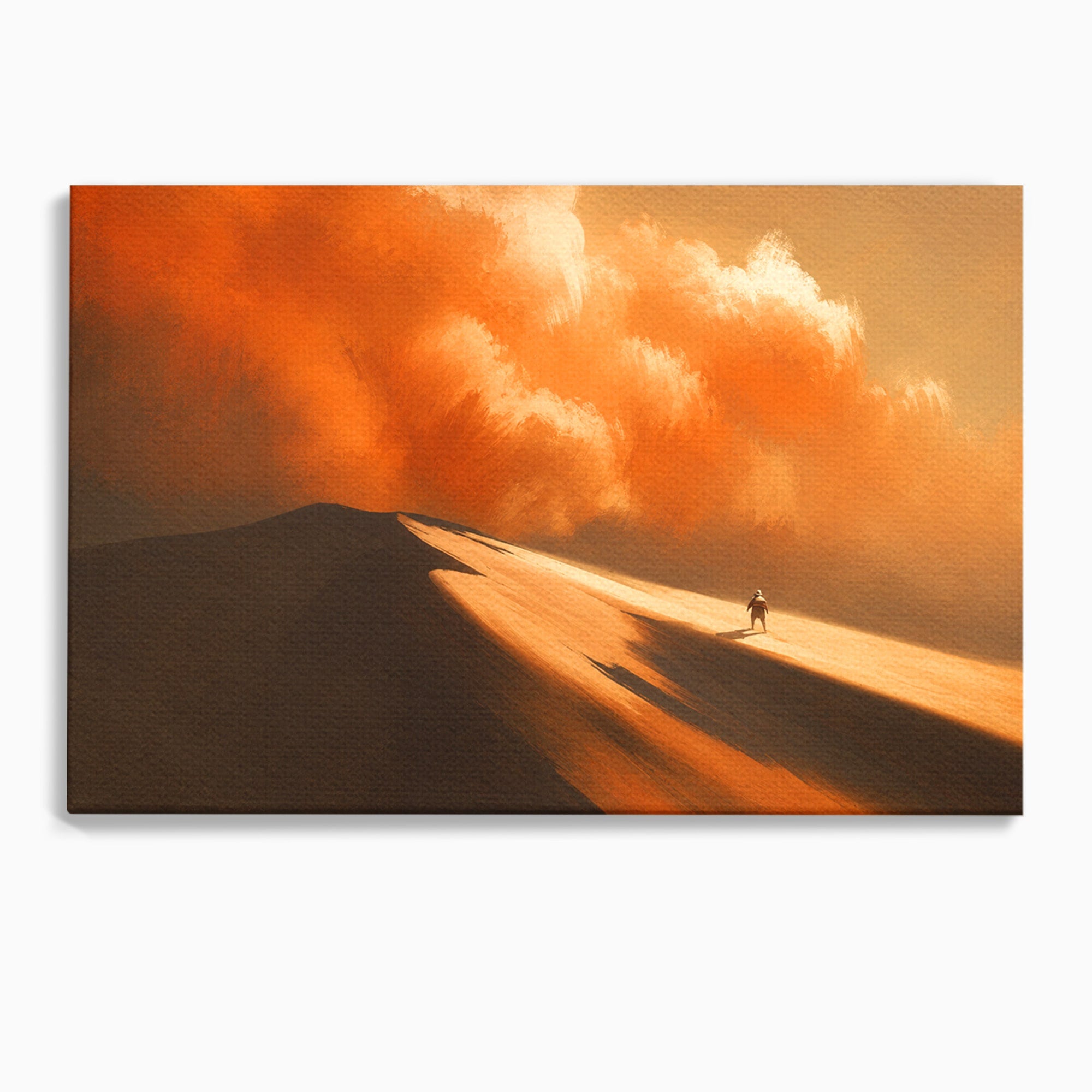 Tablou Canvas Premium LuxCanva® A1756, Calatorie In Desert, Desert, Peisaj, Aventura, Singuratate, Living, Culori Vibrante