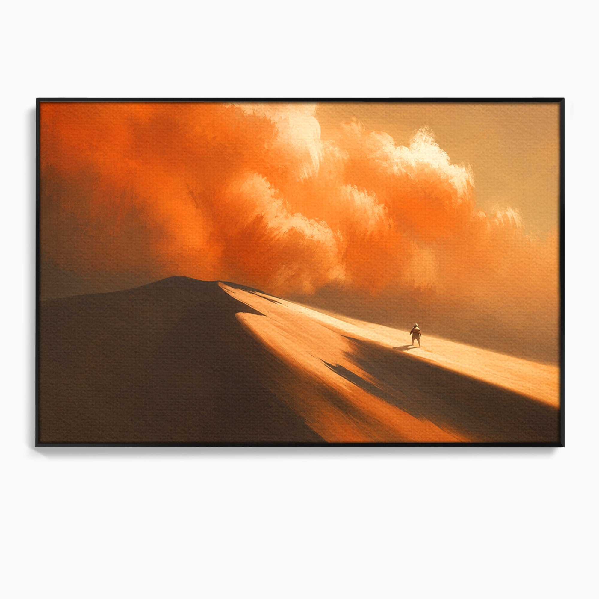 Tablou Canvas Premium LuxCanva® A1756, Calatorie In Desert, Desert, Peisaj, Aventura, Singuratate, Living, Culori Vibrante