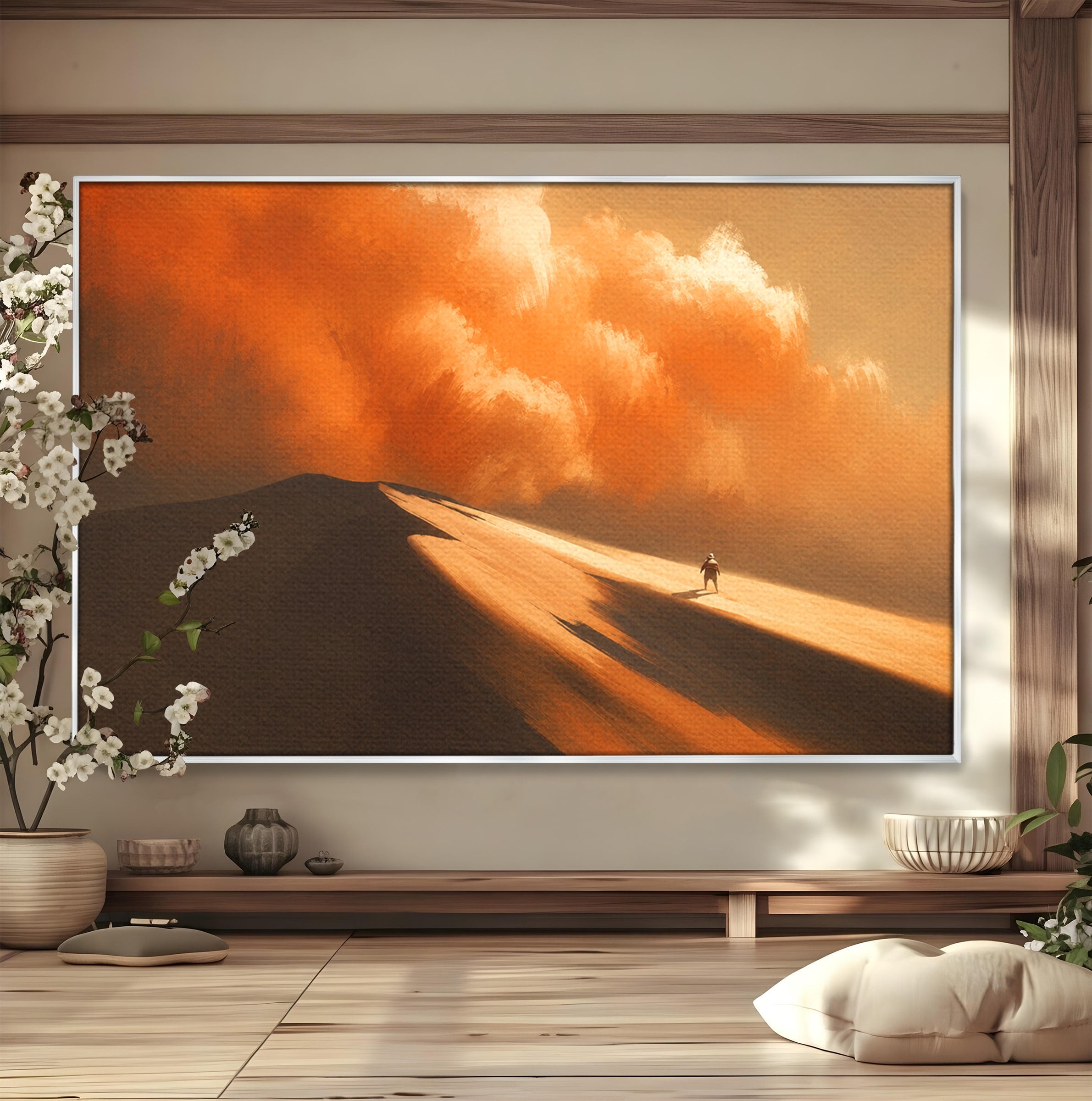 Tablou Canvas Premium LuxCanva® A1756, Calatorie In Desert, Desert, Peisaj, Aventura, Singuratate, Living, Culori Vibrante
