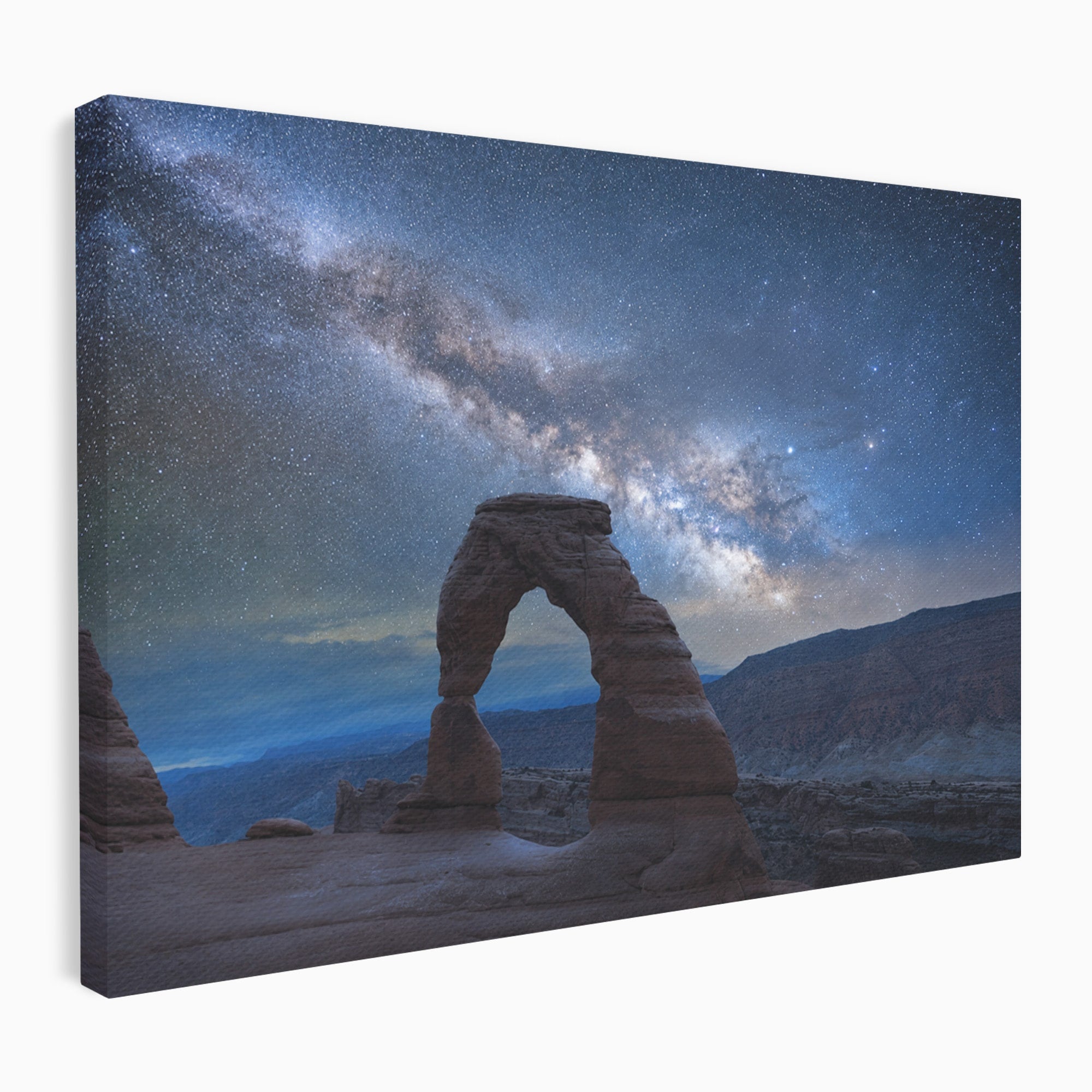Tablou Canvas Premium LuxCanva® A1757, Arcul Sub Calea Lactee, Arcul, Calea Lactee, Peisaj, Noapte, Living, Dormitor, Culori Vibrante