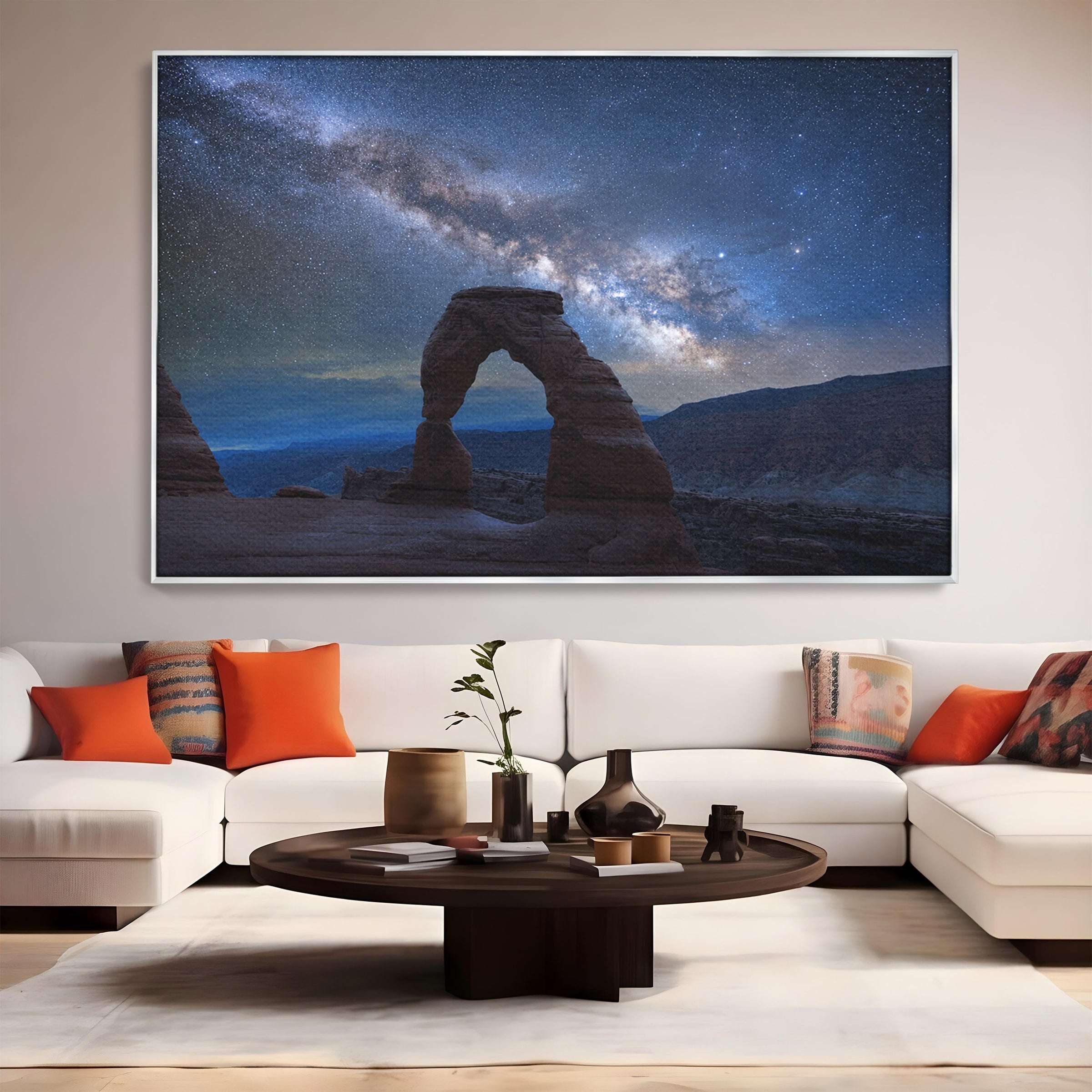 Tablou Canvas Premium LuxCanva® A1757, Arcul Sub Calea Lactee, Arcul, Calea Lactee, Peisaj, Noapte, Living, Dormitor, Culori Vibrante