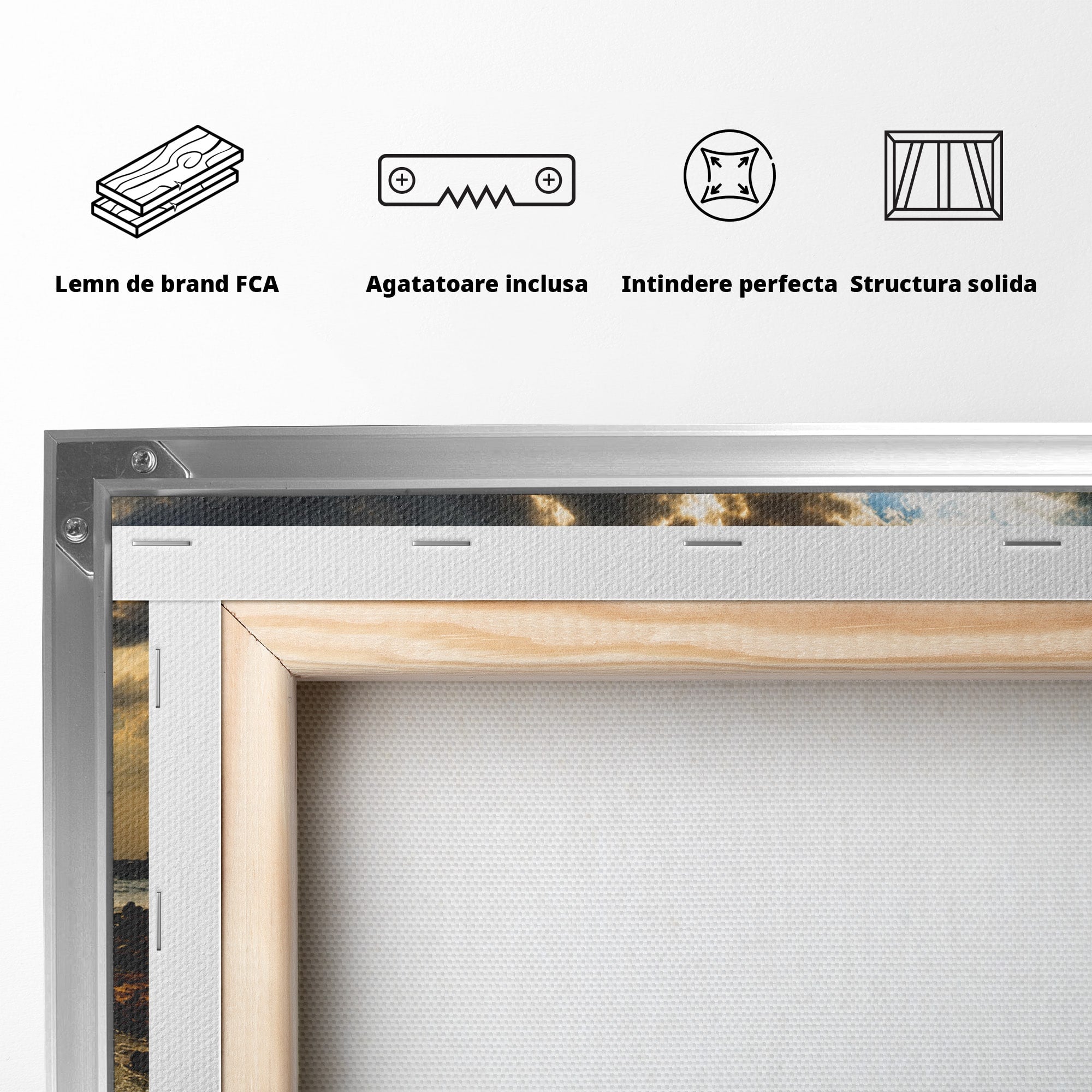 Tablou Canvas Premium LuxCanva® A1759, Apus Pe Tarmul Marii, Apus, Mare, Peisaj, Natura, Living, Culori Vibrante