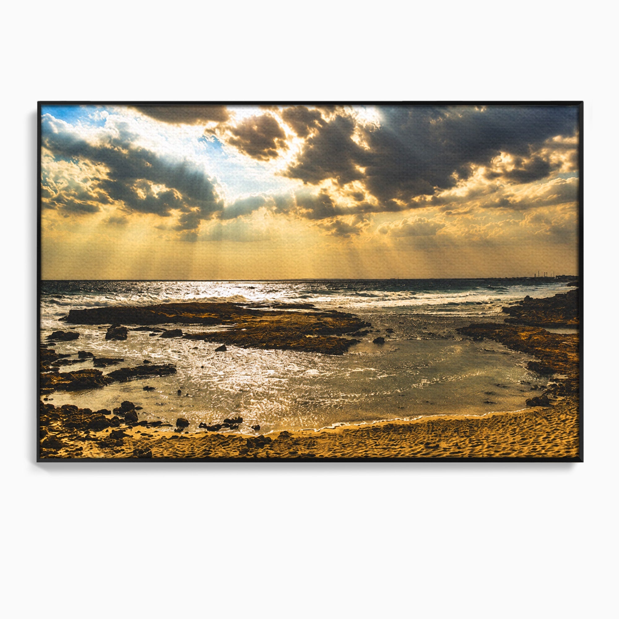Tablou Canvas Premium LuxCanva® A1759, Apus Pe Tarmul Marii, Apus, Mare, Peisaj, Natura, Living, Culori Vibrante