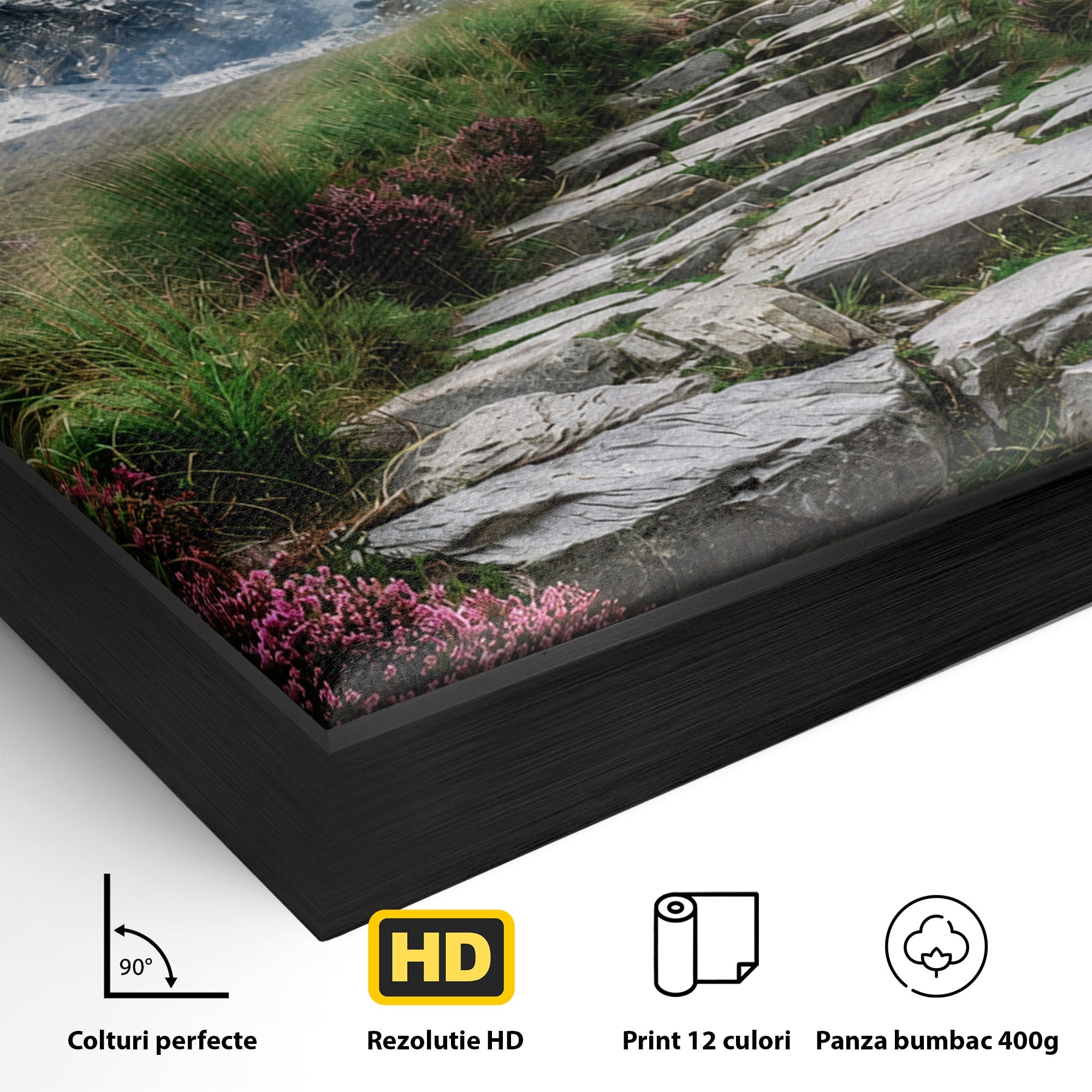 Tablou Canvas Premium LuxCanva® A1760, Poteca Montană, Munti, Poteca, Peisaj, Natura, Living, Culori Vibrante
