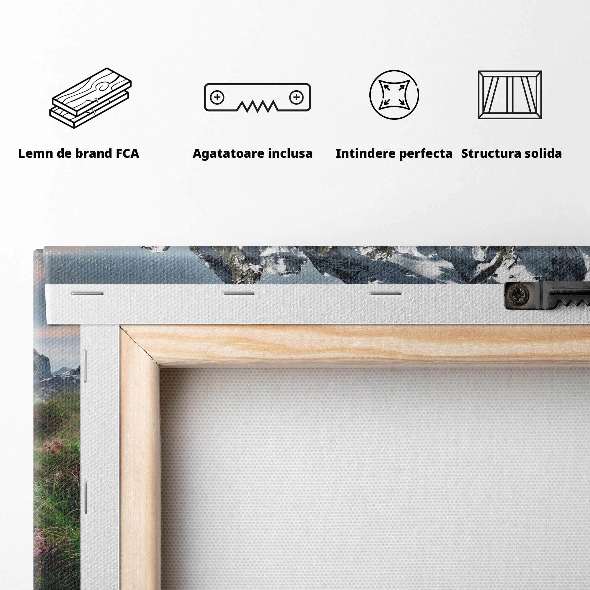 Tablou Canvas Premium LuxCanva® A1760, Poteca Montană, Munti, Poteca, Peisaj, Natura, Living, Culori Vibrante