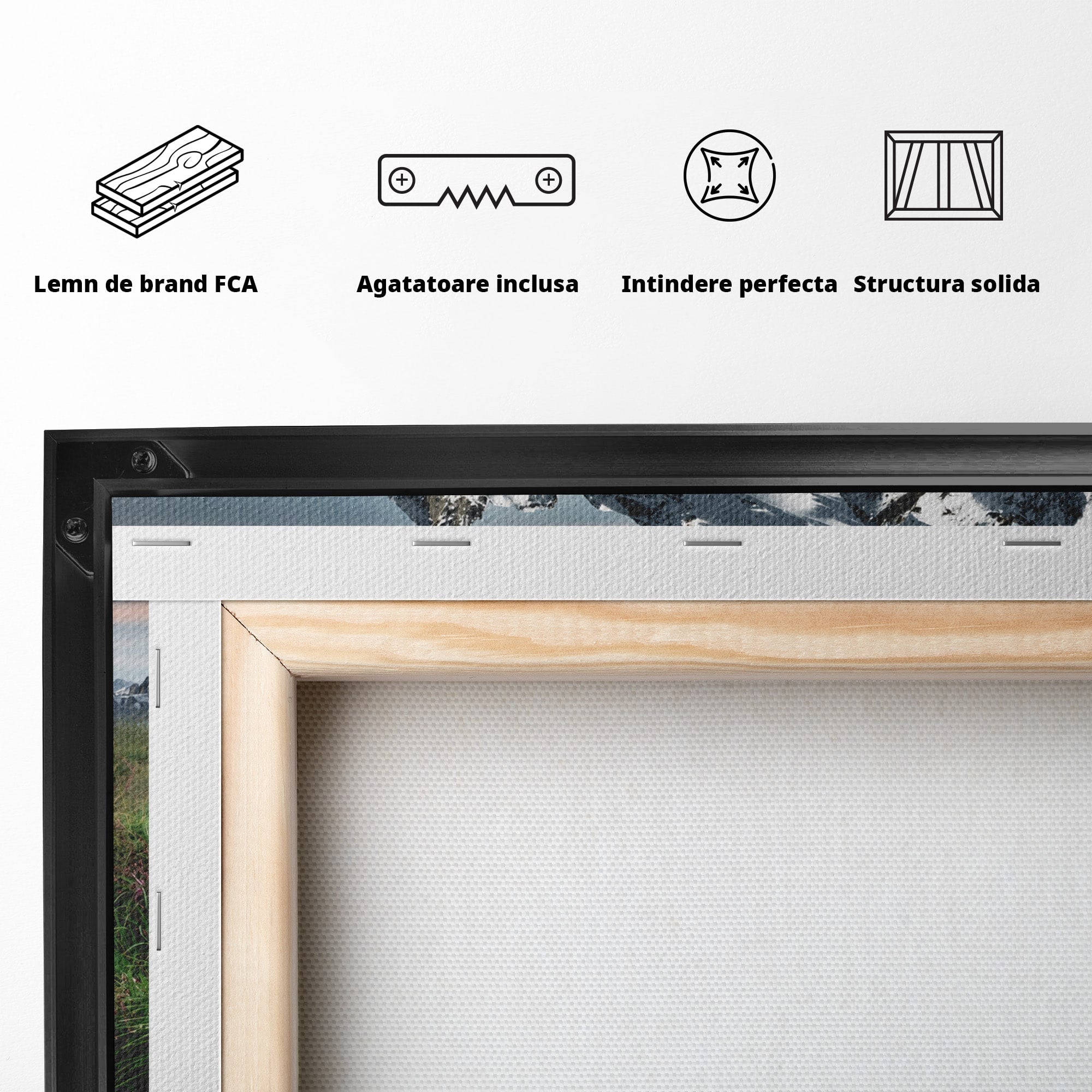 Tablou Canvas Premium LuxCanva® A1760, Poteca Montană, Munti, Poteca, Peisaj, Natura, Living, Culori Vibrante