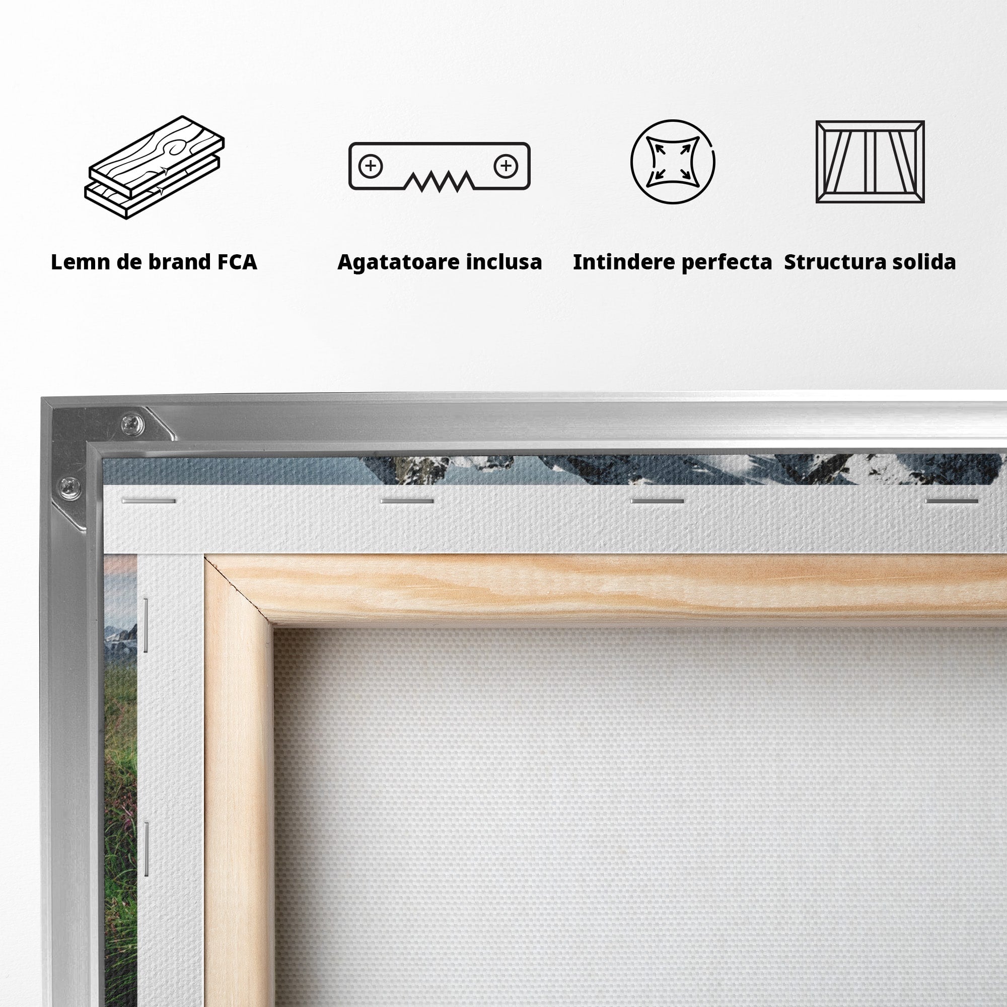 Tablou Canvas Premium LuxCanva® A1760, Poteca Montană, Munti, Poteca, Peisaj, Natura, Living, Culori Vibrante