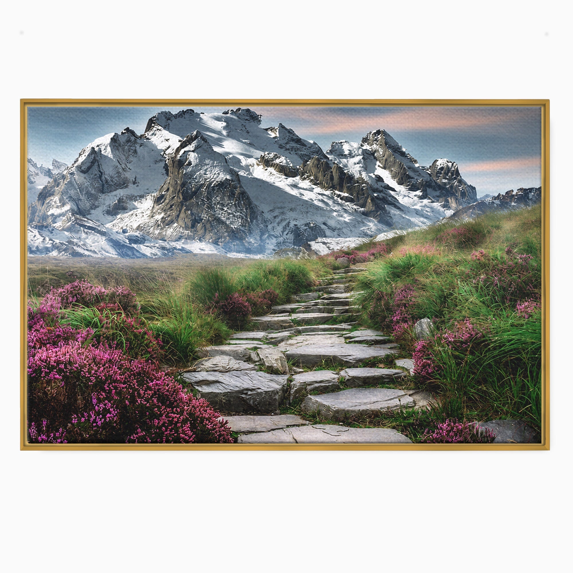 Tablou Canvas Premium LuxCanva® A1760, Poteca Montană, Munti, Poteca, Peisaj, Natura, Living, Culori Vibrante