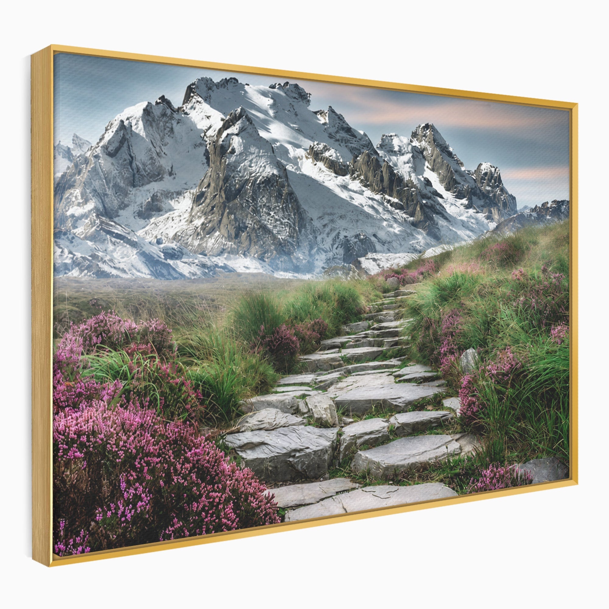 Tablou Canvas Premium LuxCanva® A1760, Poteca Montană, Munti, Poteca, Peisaj, Natura, Living, Culori Vibrante