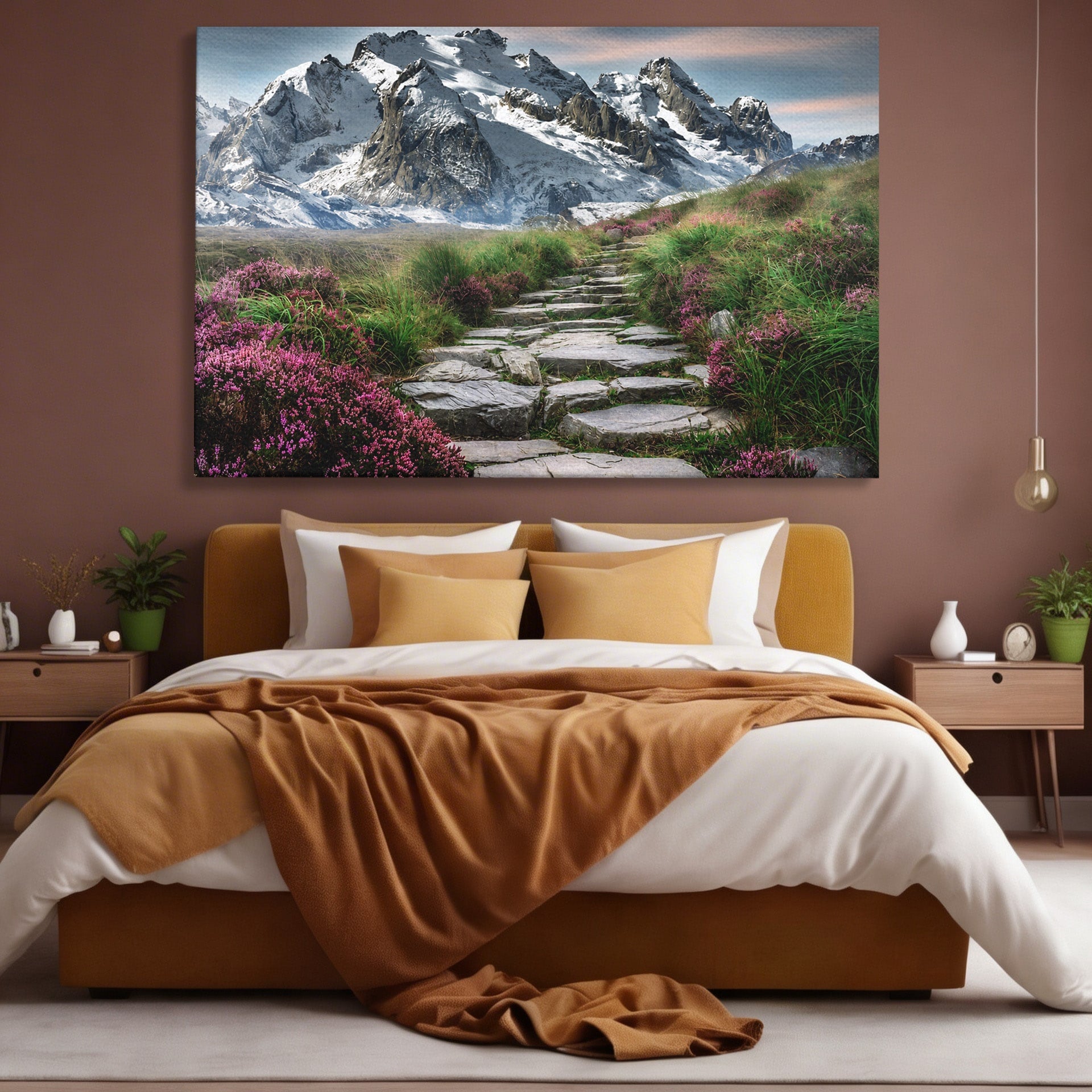 Tablou Canvas Premium LuxCanva® A1760, Poteca Montană, Munti, Poteca, Peisaj, Natura, Living, Culori Vibrante